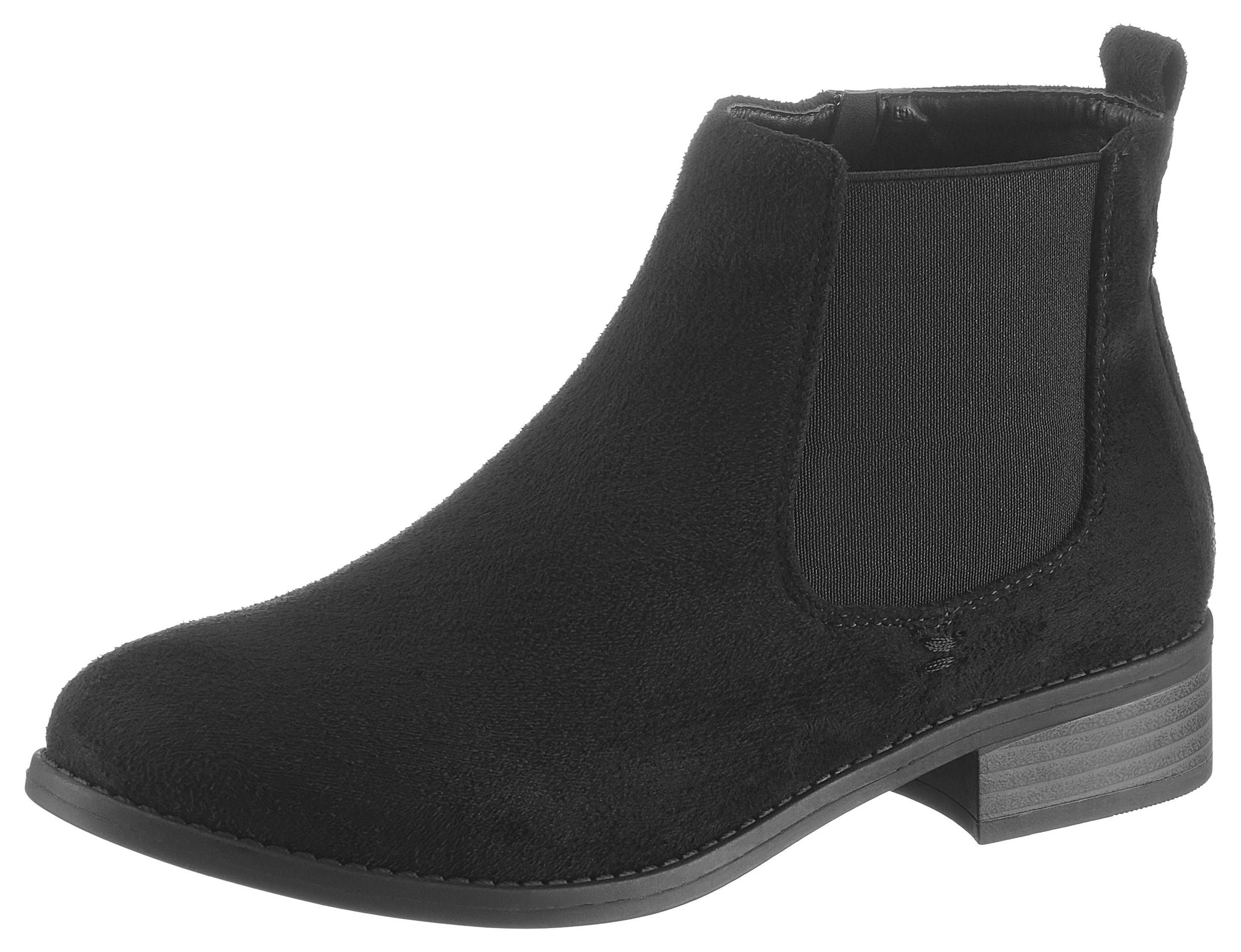 CITY WALK Chelseaboots mit breitem Stretch schwarz | Chelsea-Boots