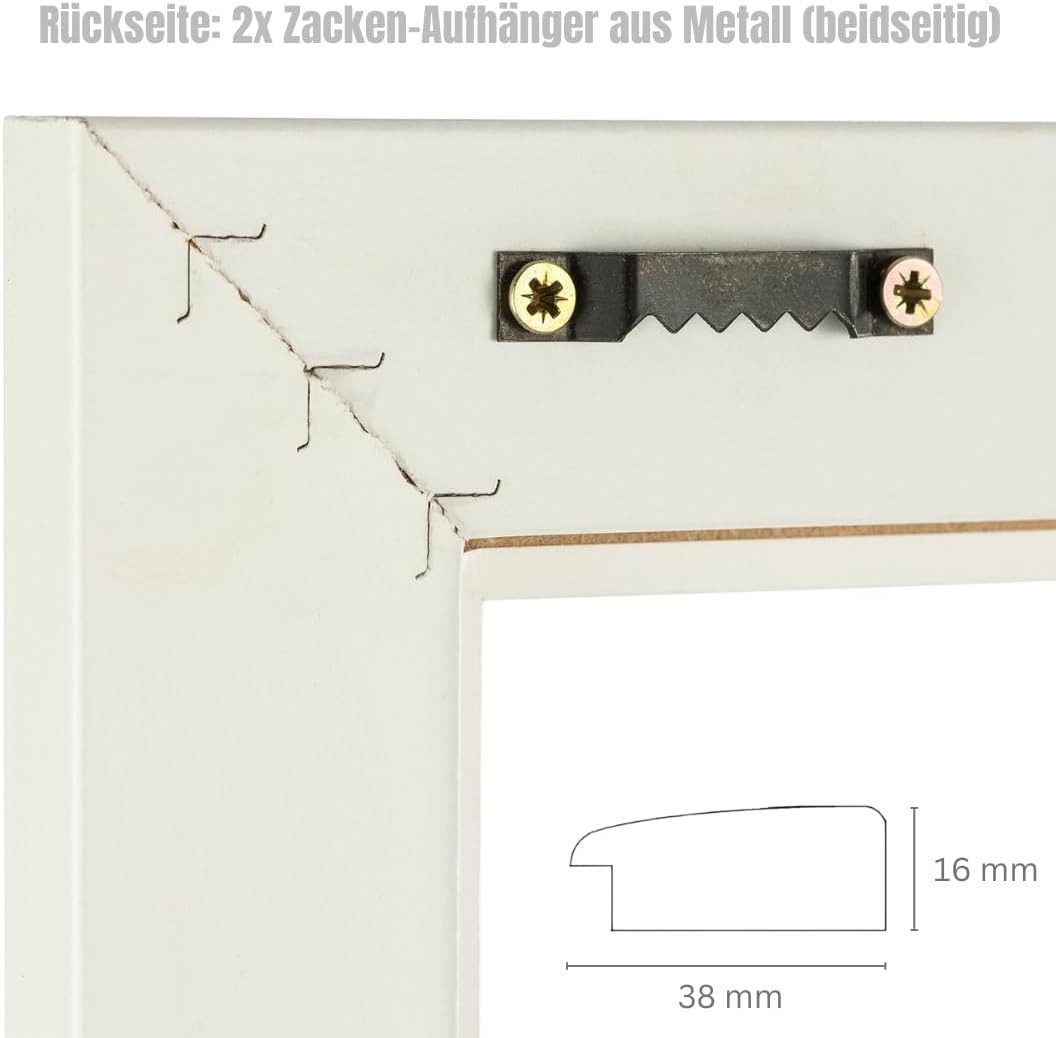 Clamaro Bilderrahmen Weiss matt Fotohalter Neo – Bild 5 von 5