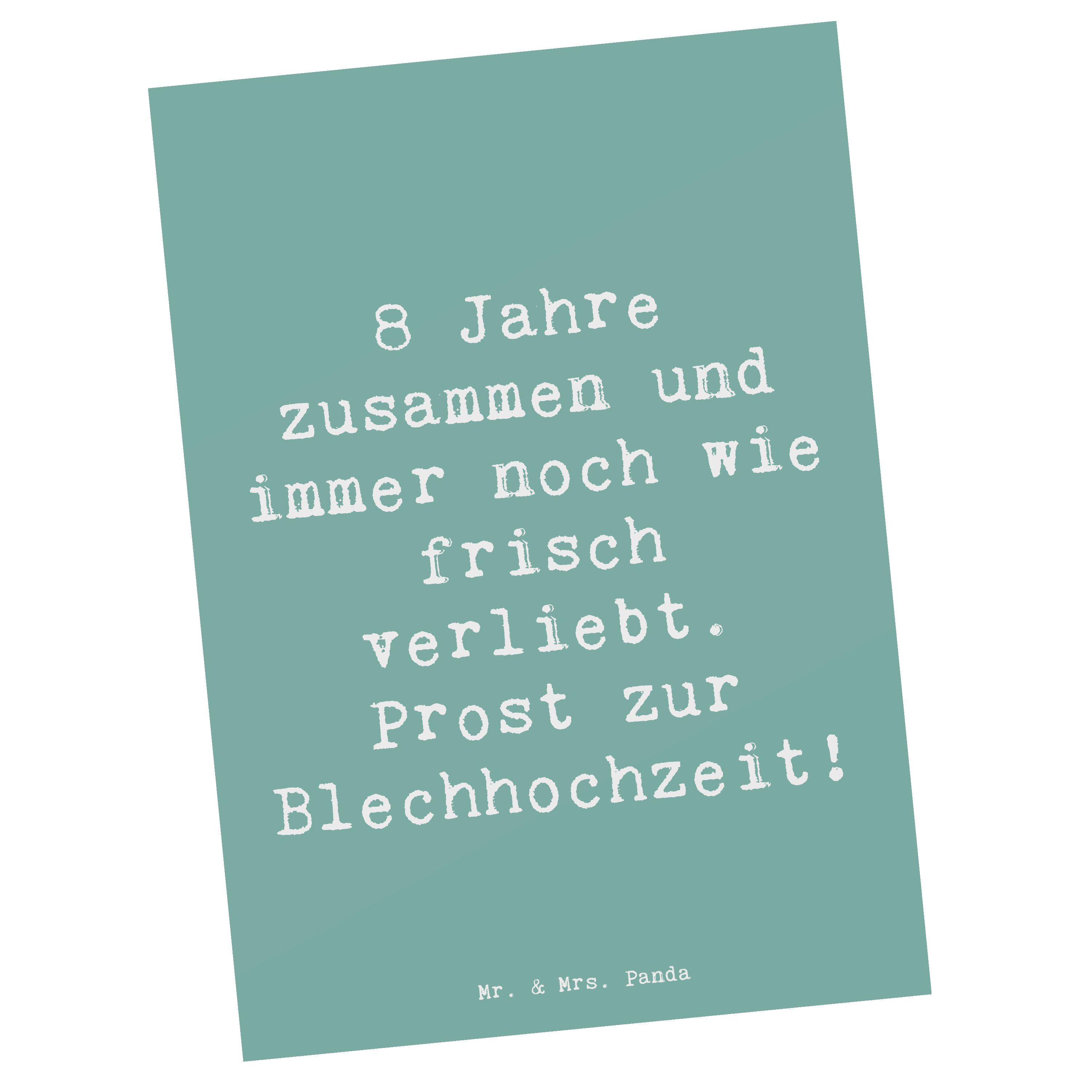 Postkarte 8. Hochzeitstag Blechhochzeit - Meeresbrise - Geschenk, Jubiläumslieb