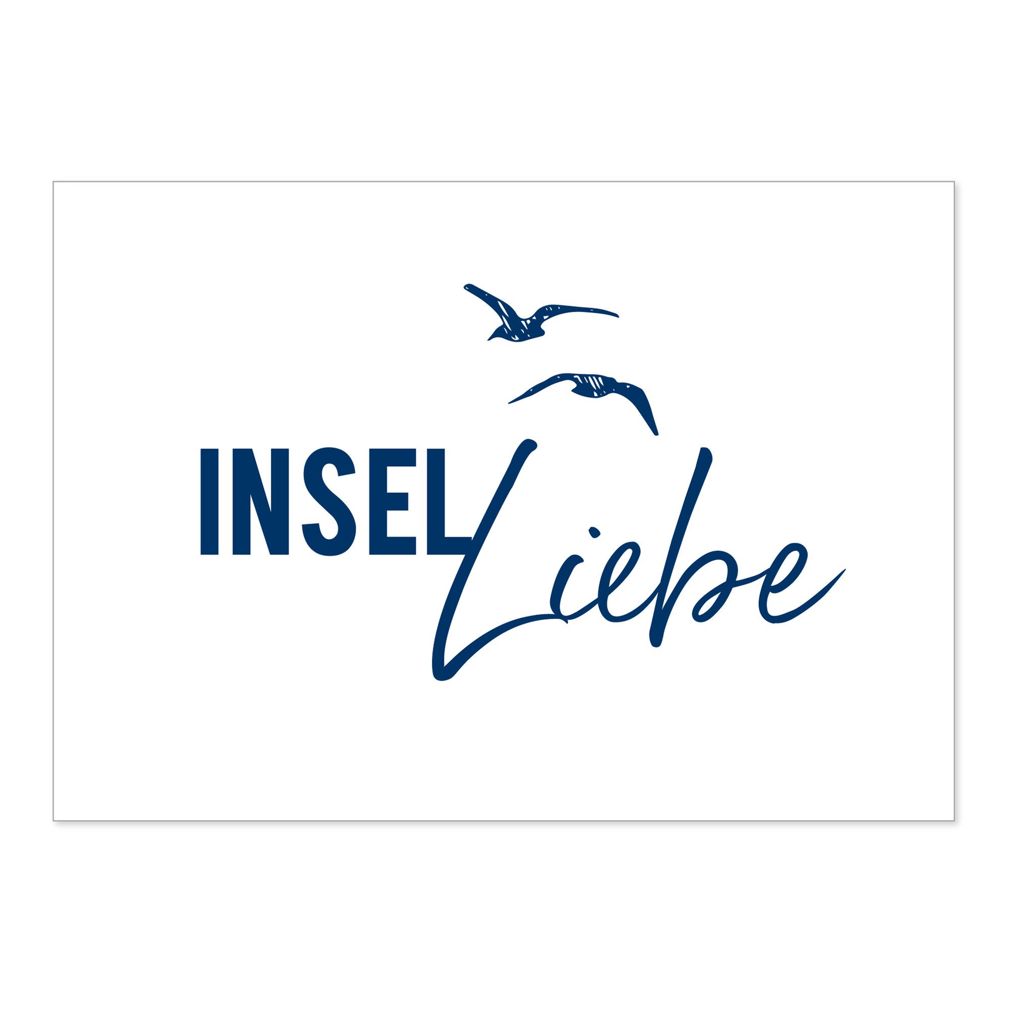 Postkarte Maritime Postkarte "Inselliebe" aus Recyclingpapier