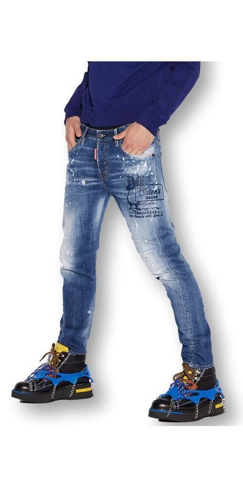 Dsquared2 Relax-fit-Jeans Dsquared2 Medium Bleached Spots günstig online kaufen