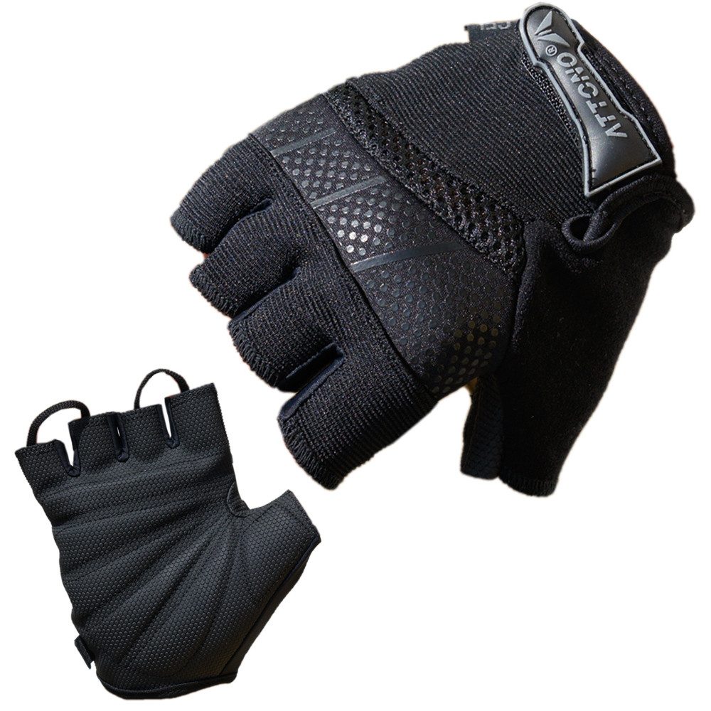 Fahrradhandschuhe Fahrrad Handschuhe mit Gel-Polster & Ausziehhilfe, Radsport Gr. 6-11