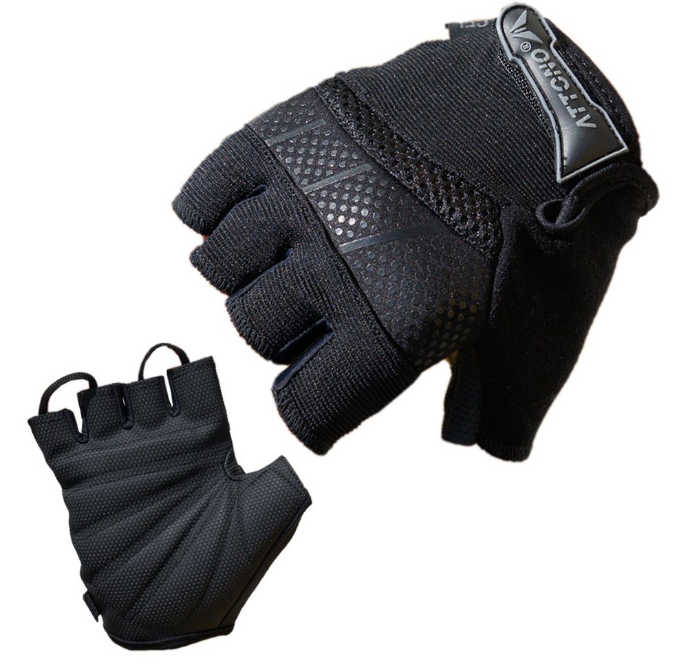 ATTONO Fahrradhandschuhe Fahrrad Handschuhe mit Gel-Polster & Ausziehhilfe, Radsport Gr. 6-11