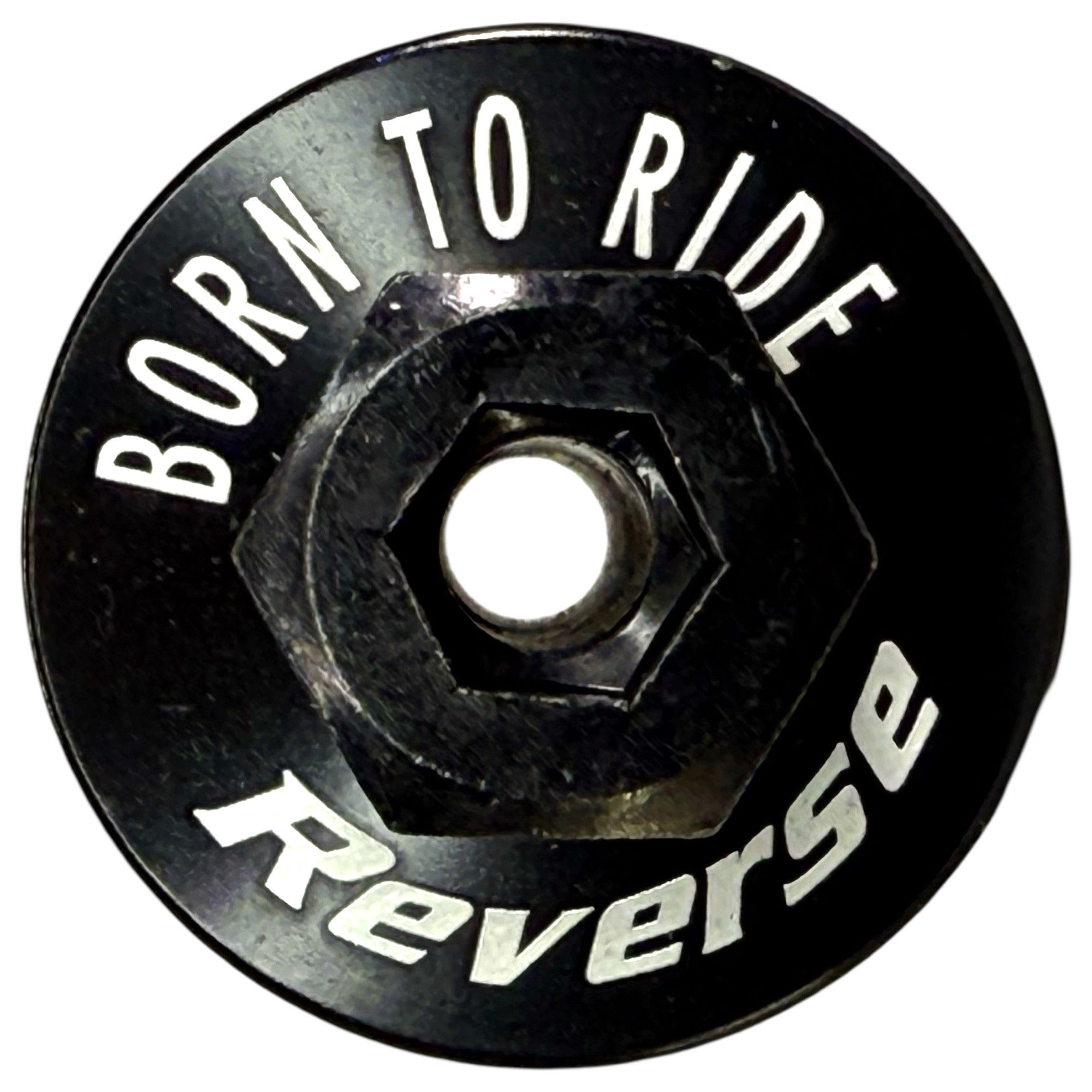 Reverse Fahrradlenker Reverse Alu Dirt Barspin Steuersatzkappe Freestyle Rotor M10 schwarz
