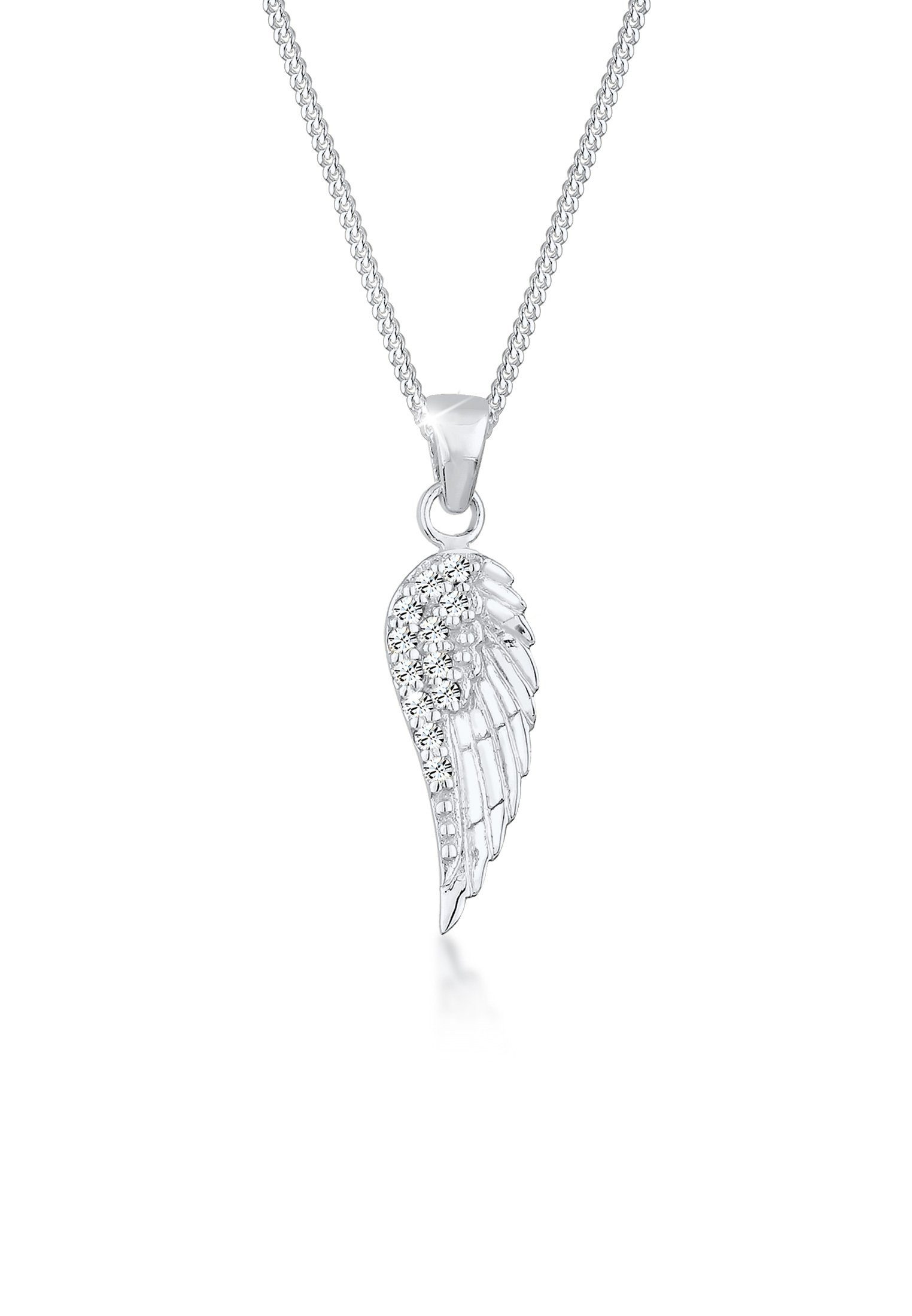 Elli Collierkettchen Flügel Anhänger 925 Silber, mit Kristallen von Swarovski®