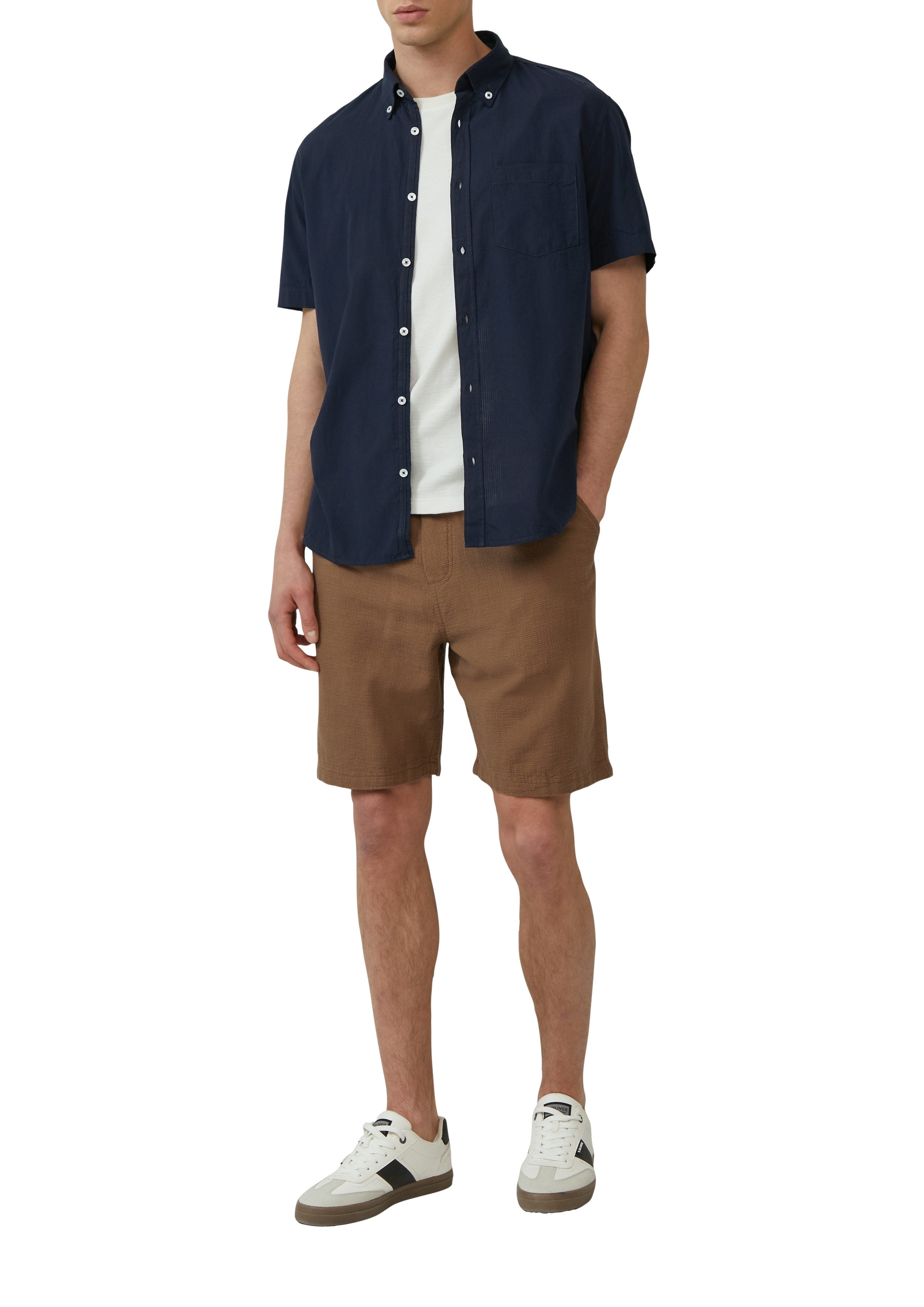 s.Oliver Kurzarmhemd mit Waschung und gewebtem Tape günstig online kaufen