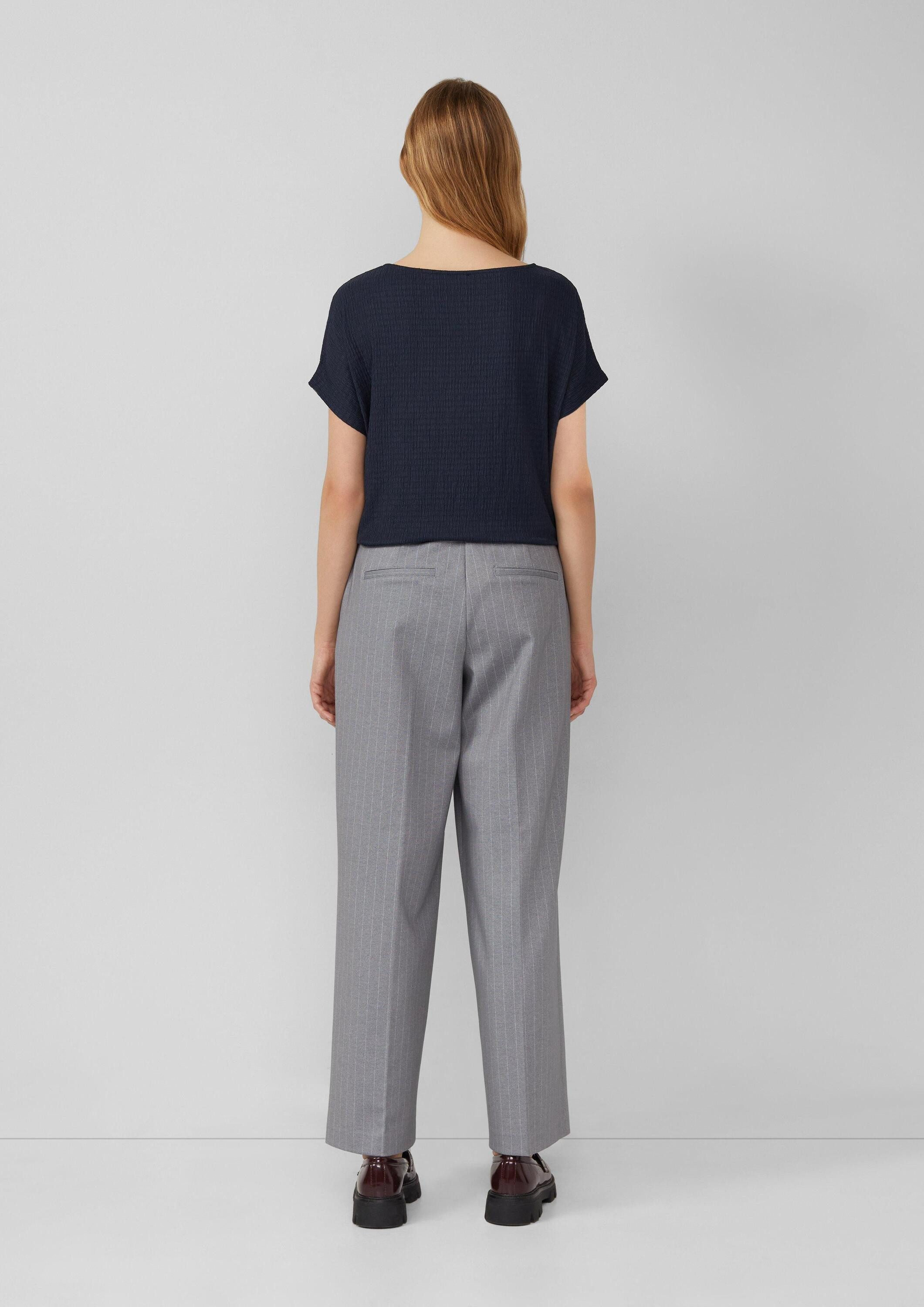 s.Oliver Kurzarmshirt T-Shirt Strukturiertes T-Shirt im Relaxed Fit
