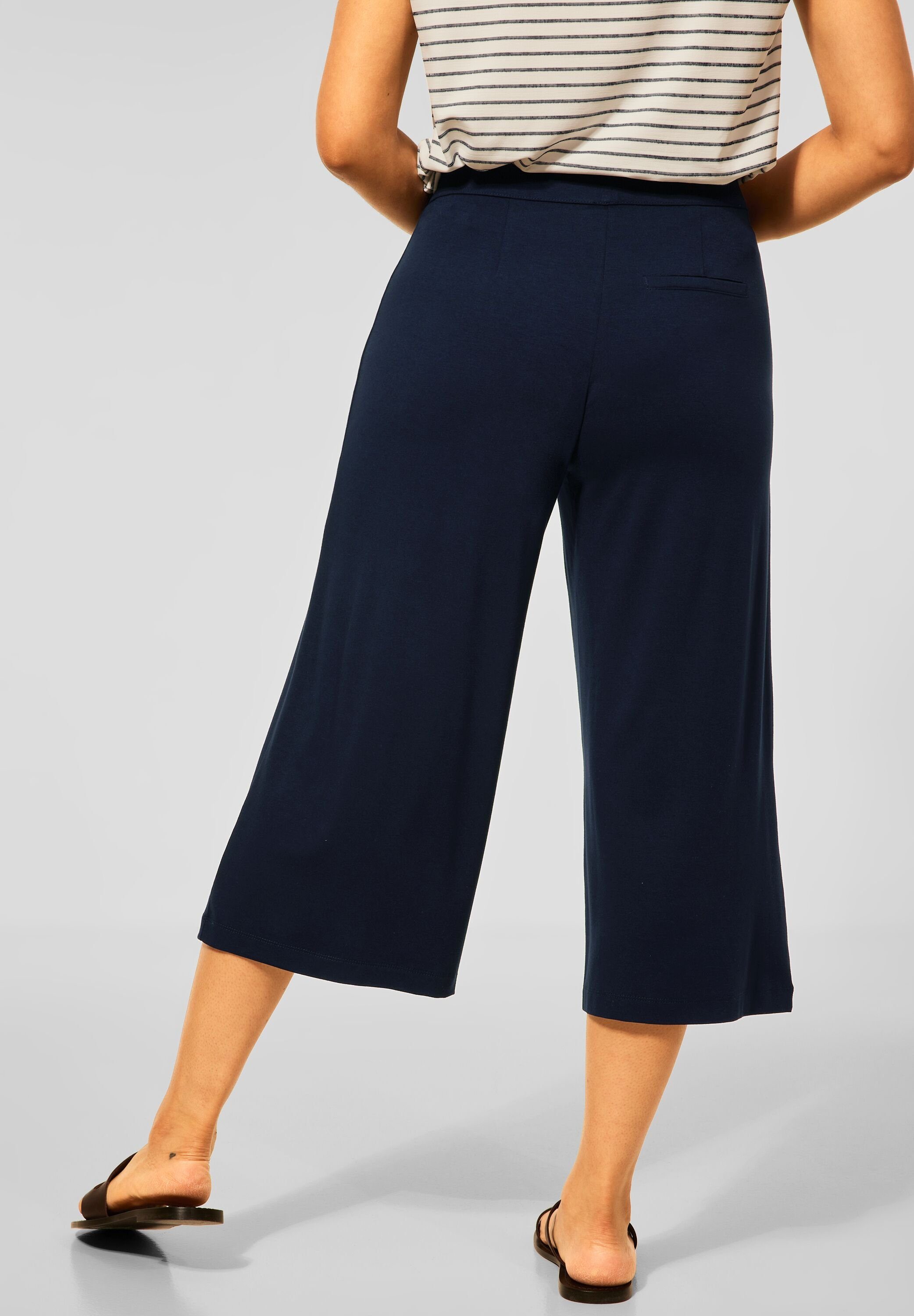 Blue STREET Fit Culotte Deep (1-tlg) Street in One Loose Einschubtaschen Caprihose ONE