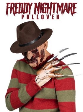 Maskworld Kostüm Freddy - Nightmare Pullover Signature Edition, Hochwertige Pullover Replika im authentischen 80er Jahre Look