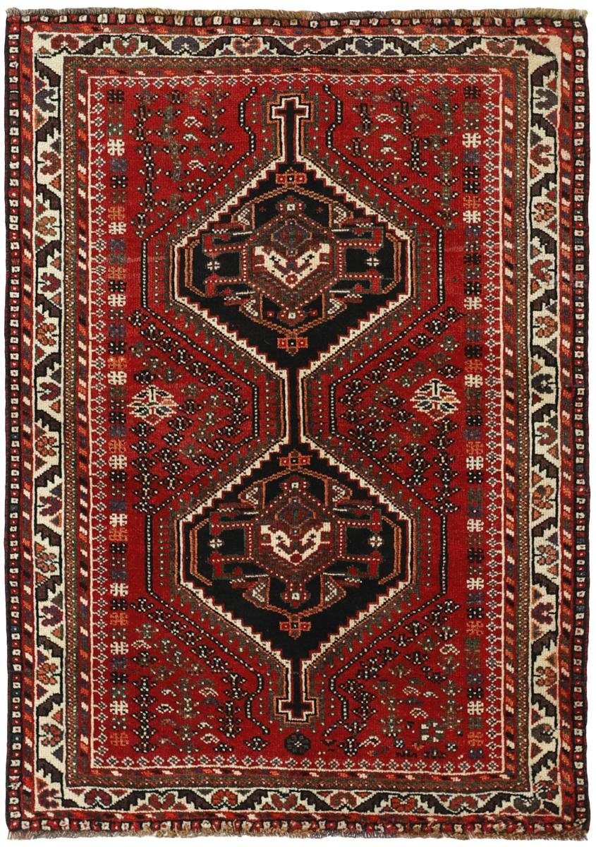 Orientteppich Shiraz 103x149 Handgeknüpfter Orientteppich / Perserteppich, Nain Trading, rechteckig, Höhe: 10 mm