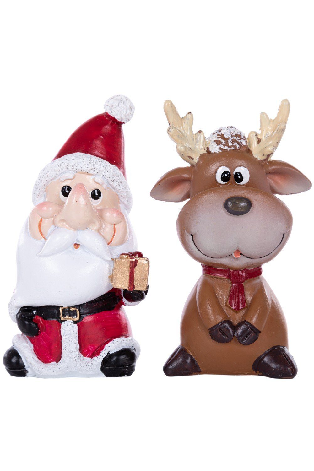 Wohnando Dekofigur Brillenhalter 2er Set: Weihnachtsmann & Elch – Deko für günstig online kaufen
