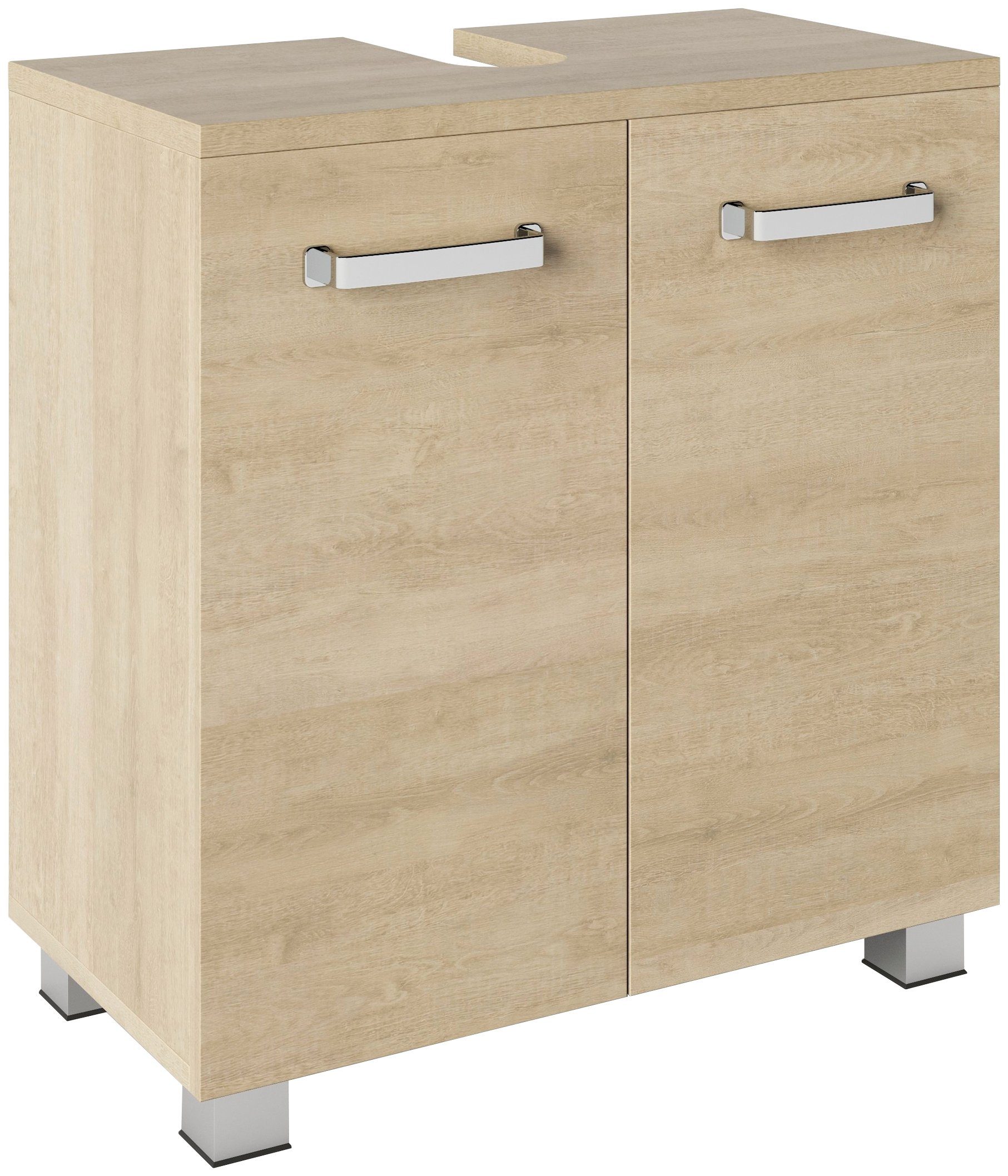 welltime Waschbeckenunterschrank "Cosmo", BxTxH: ca. 60x32,5x63,5 cm, 2 Fäc günstig online kaufen