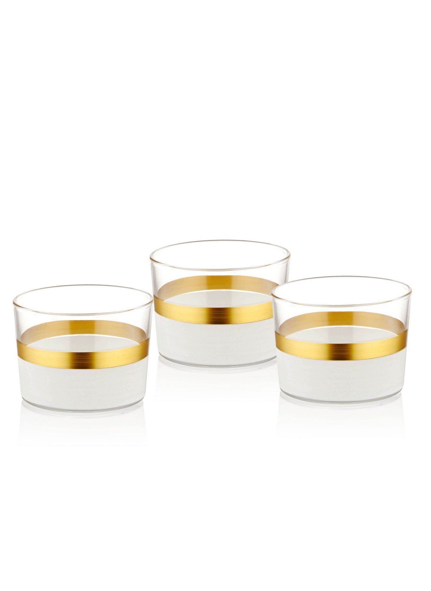 Glas TMA4765, Schüsseln, Weiß,Gold, Schüssel Concept Hermia 100%