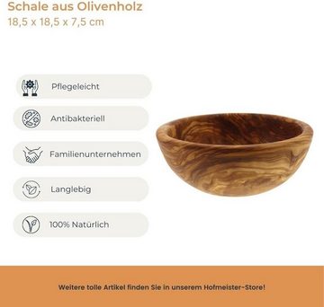 Hofmeister Schale, Olivenholz, Holzschale Obst Müsli Dekoschale Schüssel