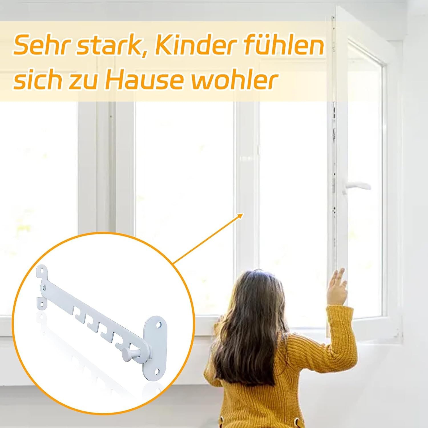 FELIXLEO Fensterstopper Fenster Kipp Regler Ohne Fensterfeststeller UV Feuchtigkeitsbeständig., (1-tlg) – Bild 4 von 5