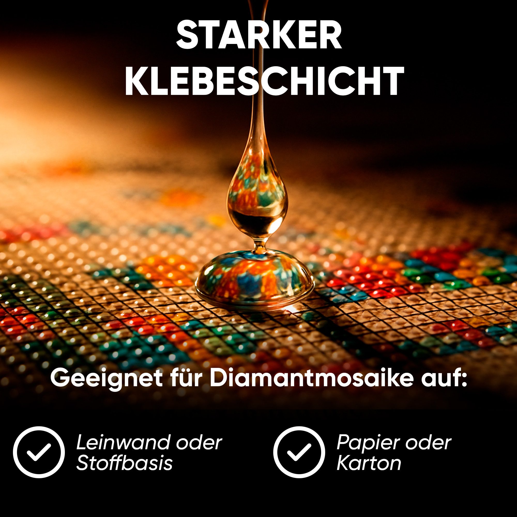 7 Artists Bastelkleber 7 Artists Diamond Painting Kleber Transparent - Sticky Base, 50 ml, 100 ml