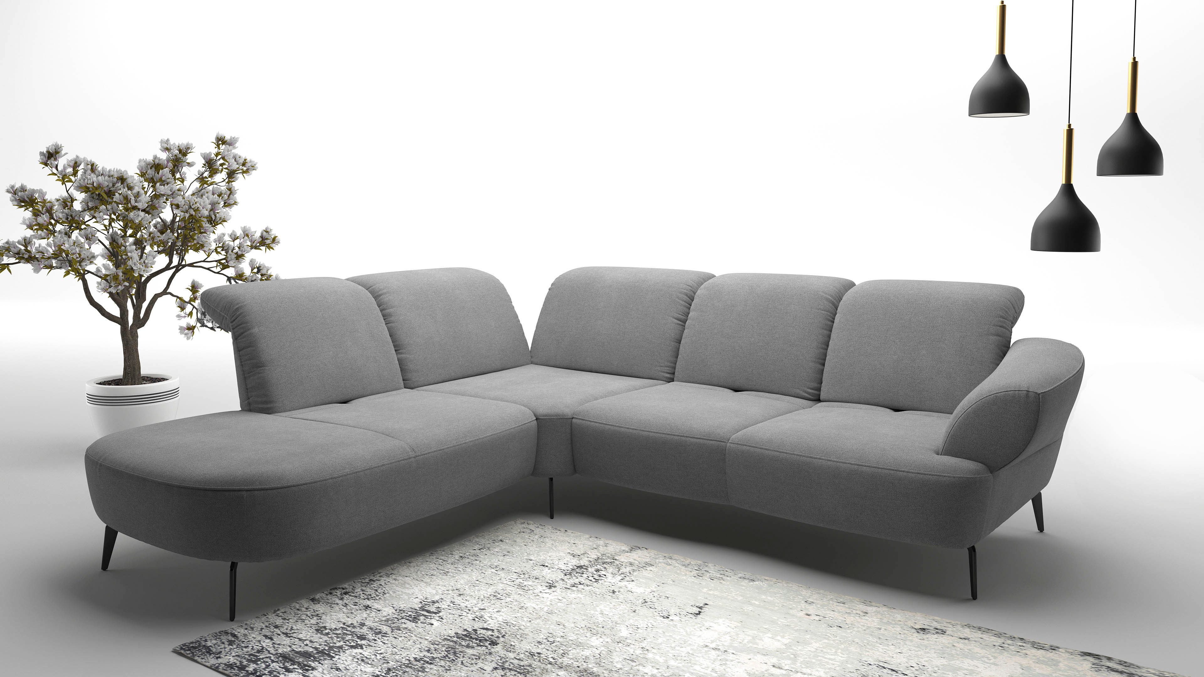 sit&more Ecksofa Dance, L-Form, inkl. Sitztiefenverstellung, inkl. Click&Seat, optional mit Kopfteilverstellung