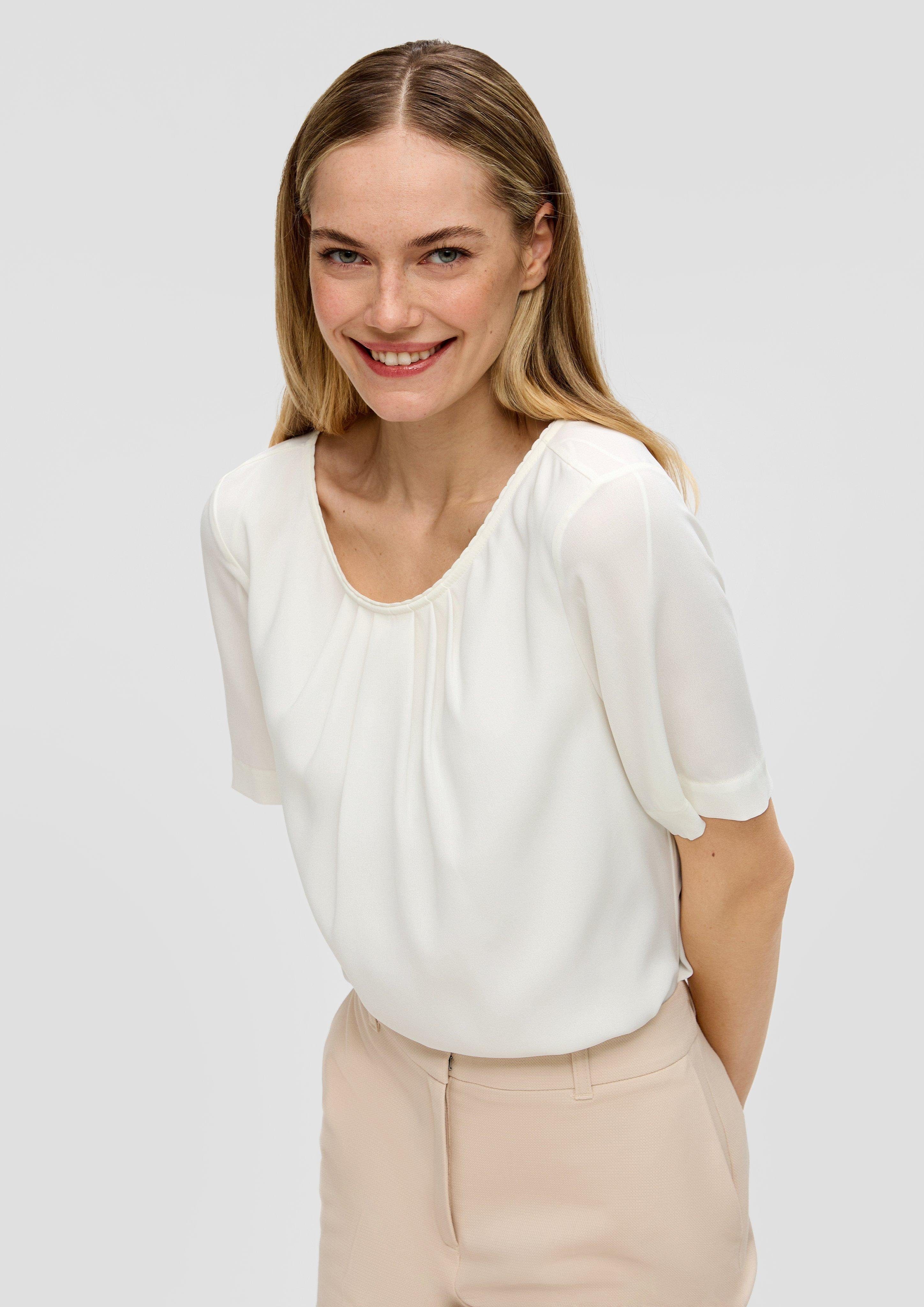 s.Oliver BLACK LABEL Kurzarmbluse Kurzarmbluse mit günstig online kaufen