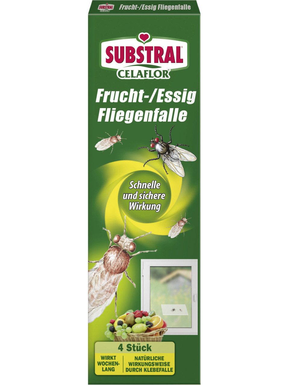 Insektenfalle Celaflor Frucht- Essigfliegenfalle 4 Stück