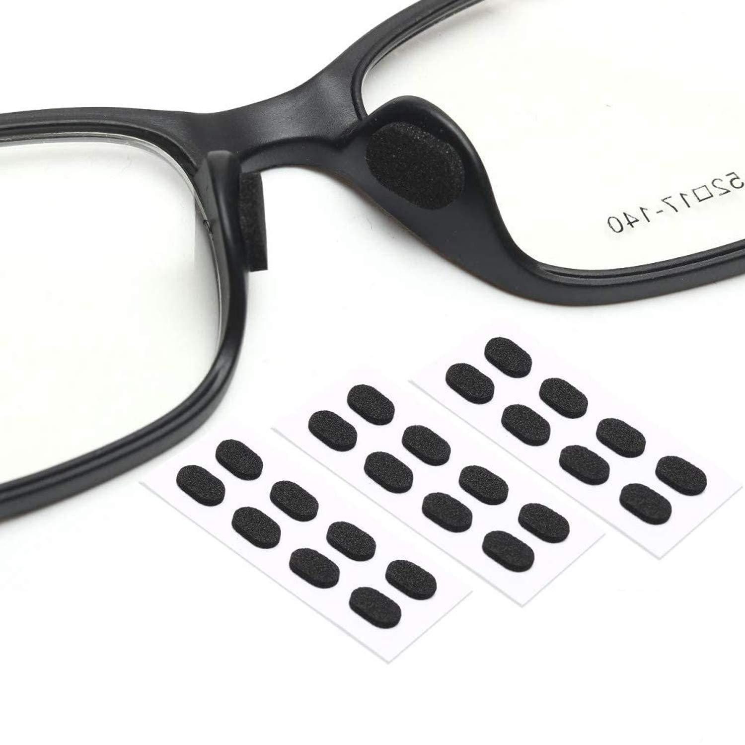 LuxusKollektion Brille Brillen-Nasenpads Schwamm 12 Paar Schwarz 1.0mm