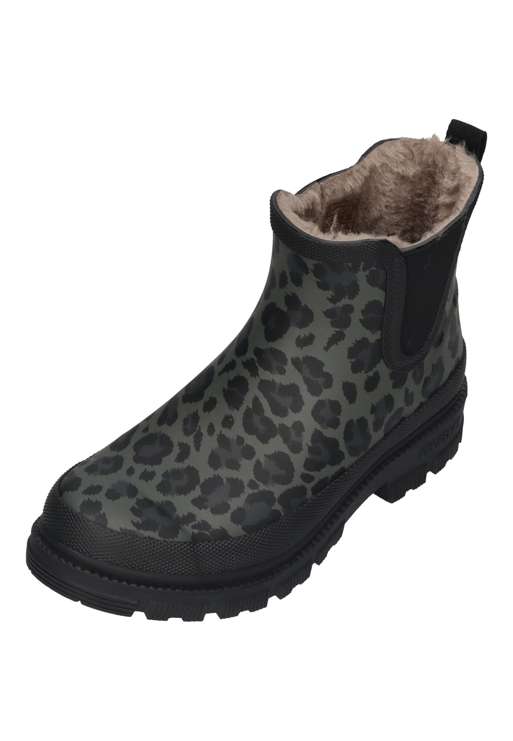 VERBENAS LUA FUR SMOOTH ANIMAL Gummistiefel Black Leo