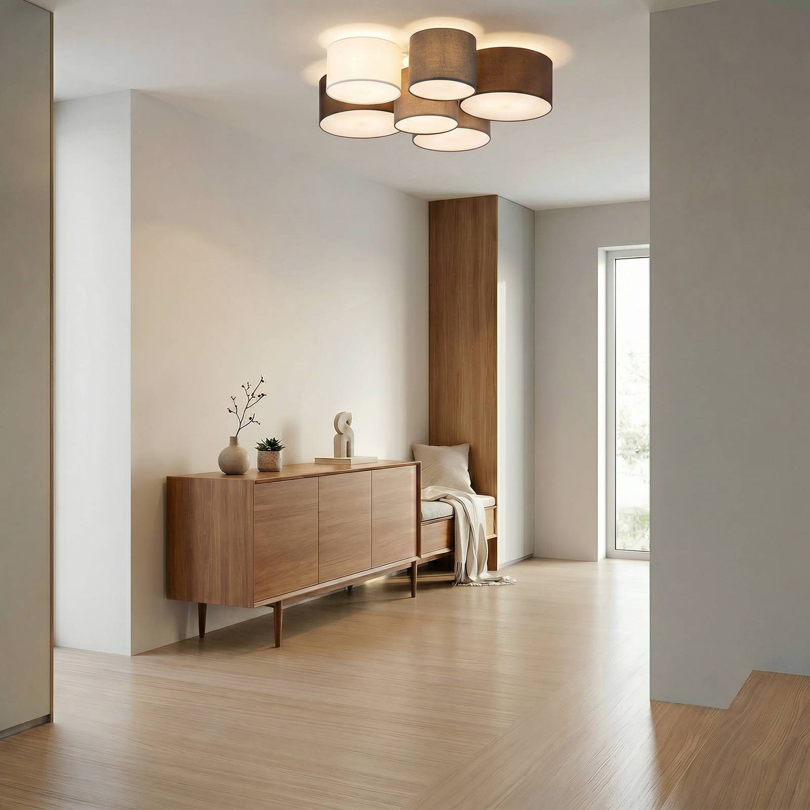 Lindby Deckenleuchten Laurenz, Alu IP20, 6 x 15 W LED
