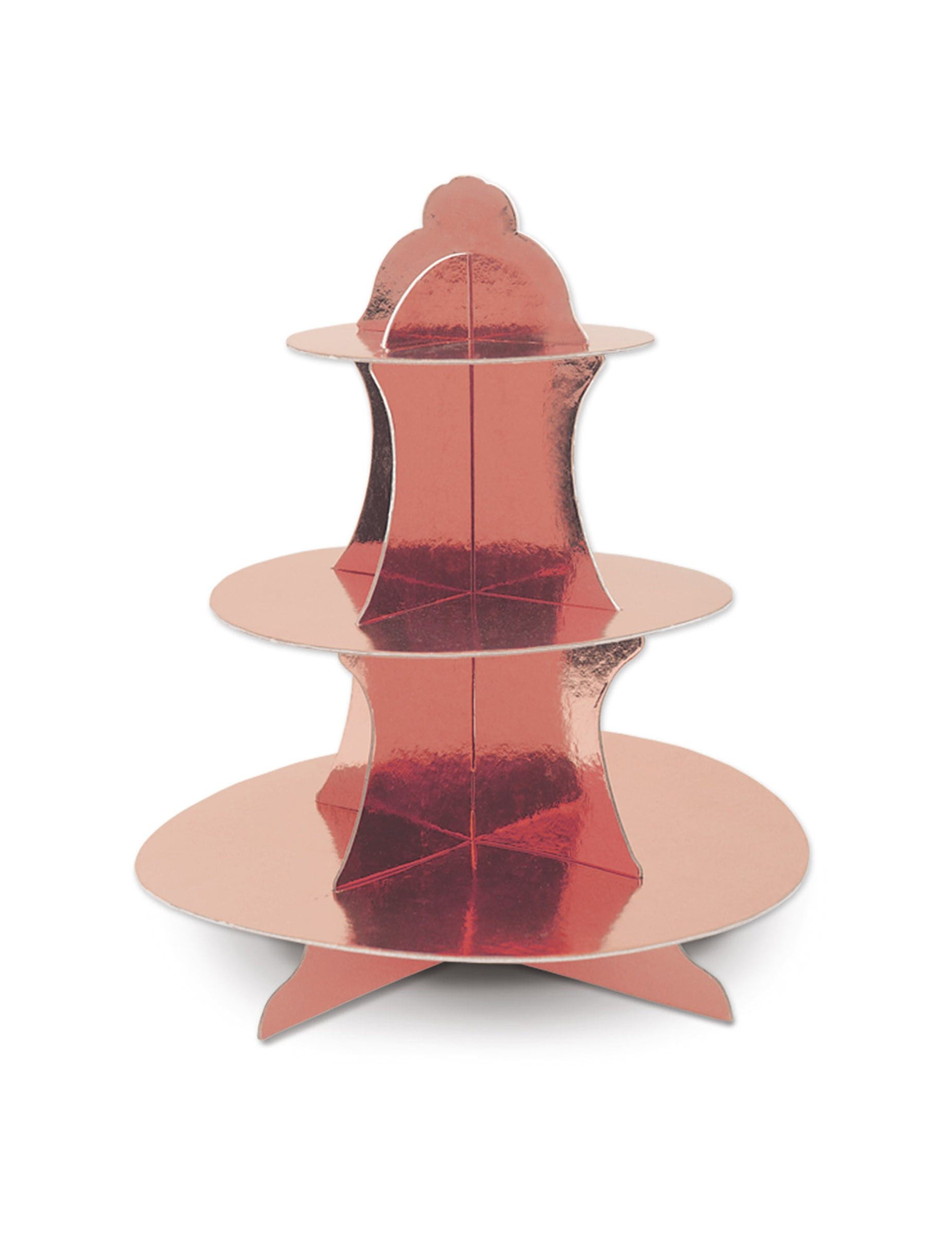 360 Degrees Kostüm Cupcake Ständer Roségold aus Karton, 31 cm