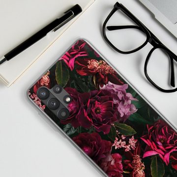 DeinDesign Handyhülle Rose Blumen Blume Dark Red and Pink Flowers, Samsung Galaxy A32 5G Silikon Hülle Bumper Case Handy Schutzhülle