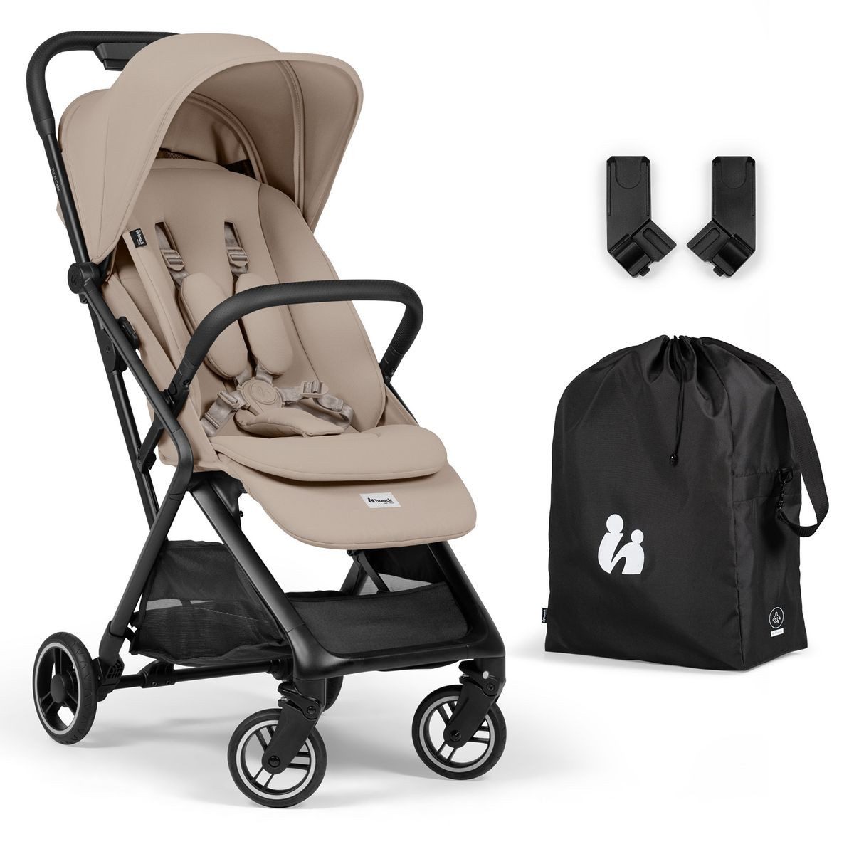 Hauck Kinder-Buggy Fly N Care - Mocha, Sportwagen Reisebuggy mit Liegefunktion & Einhand Faltung bis 22 kg