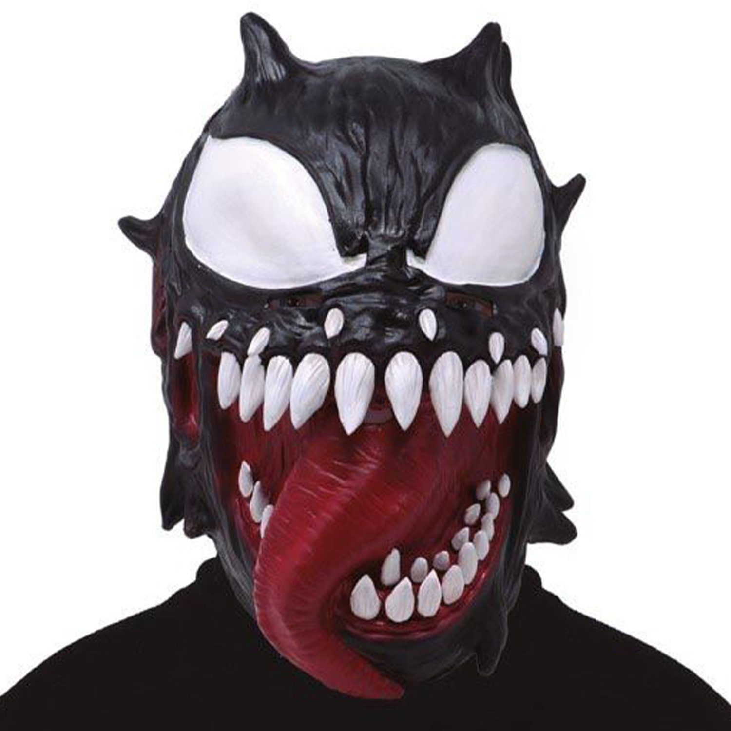 Fiestas Guirca Verkleidungsmaske Halloween Latex Maske „Alien Antiheld“, Schwarz