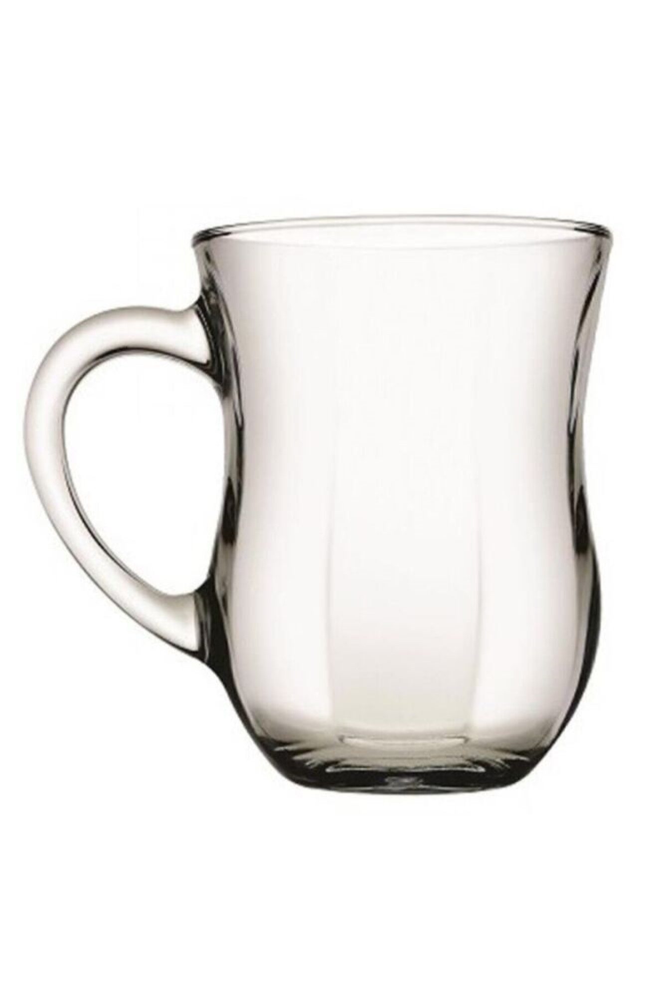 Pasabahce Glas 2 x Set Ayran Henkelbecher Glas Gläser Gurme Mug Henkel Glasbecher, 2-tlg.