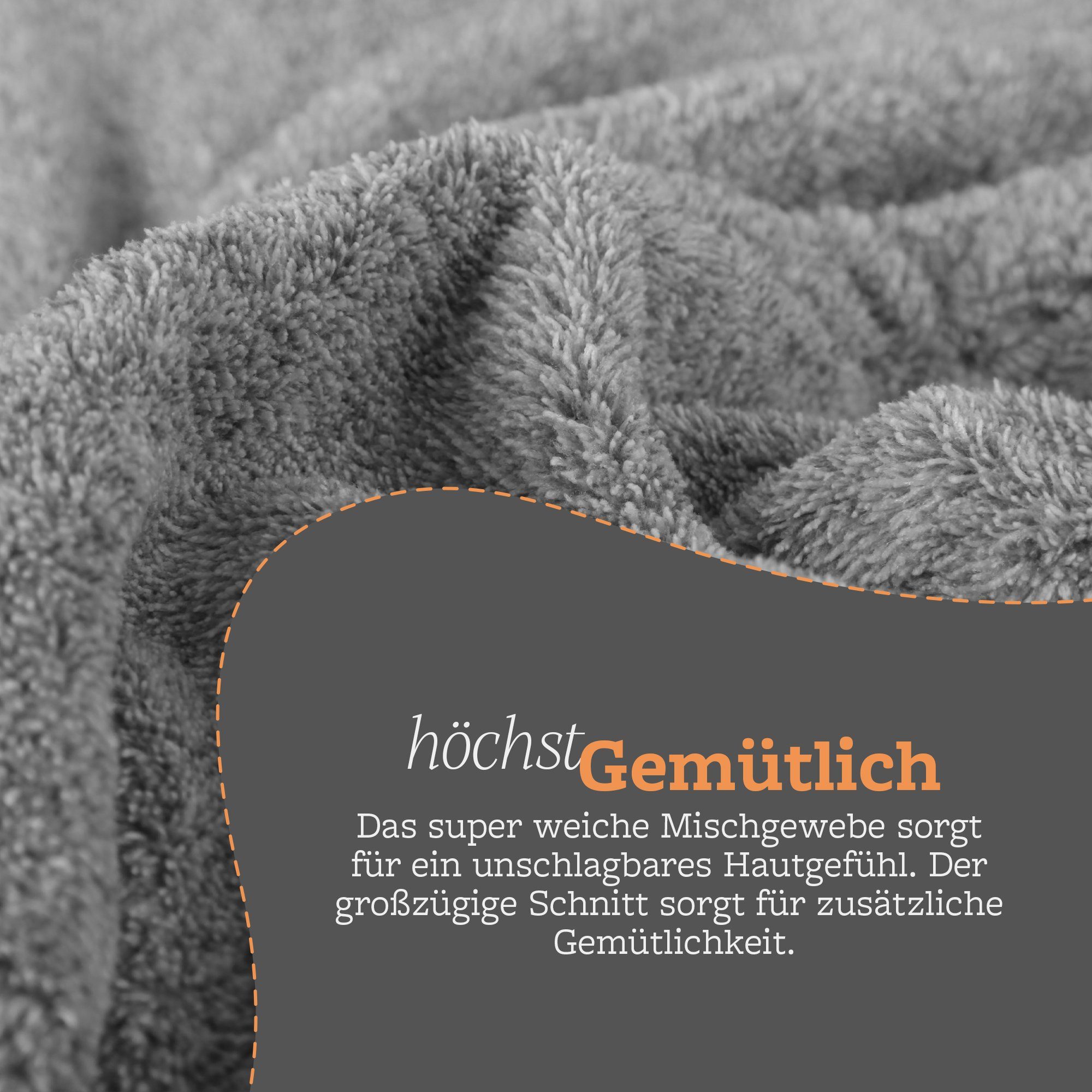 Bestlivings Saunatuch Herren 60x145cm, Sauna Kilt "Flauschig" Saunahandtuch mit Gummizug und Knopfverschluss – Bild 5 von 5