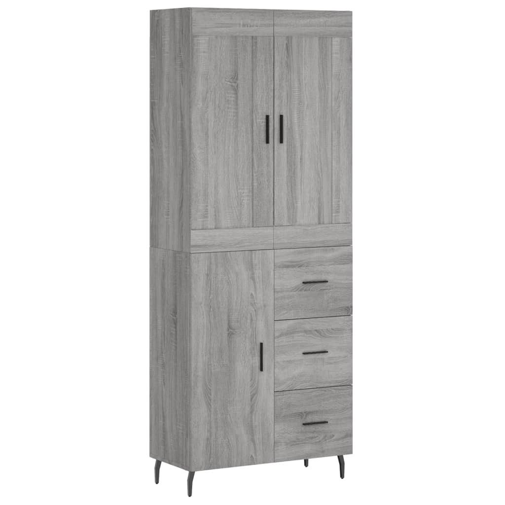 vidaXL Highboard Highboard Grau Sonoma 69,5x34x180 günstig online kaufen
