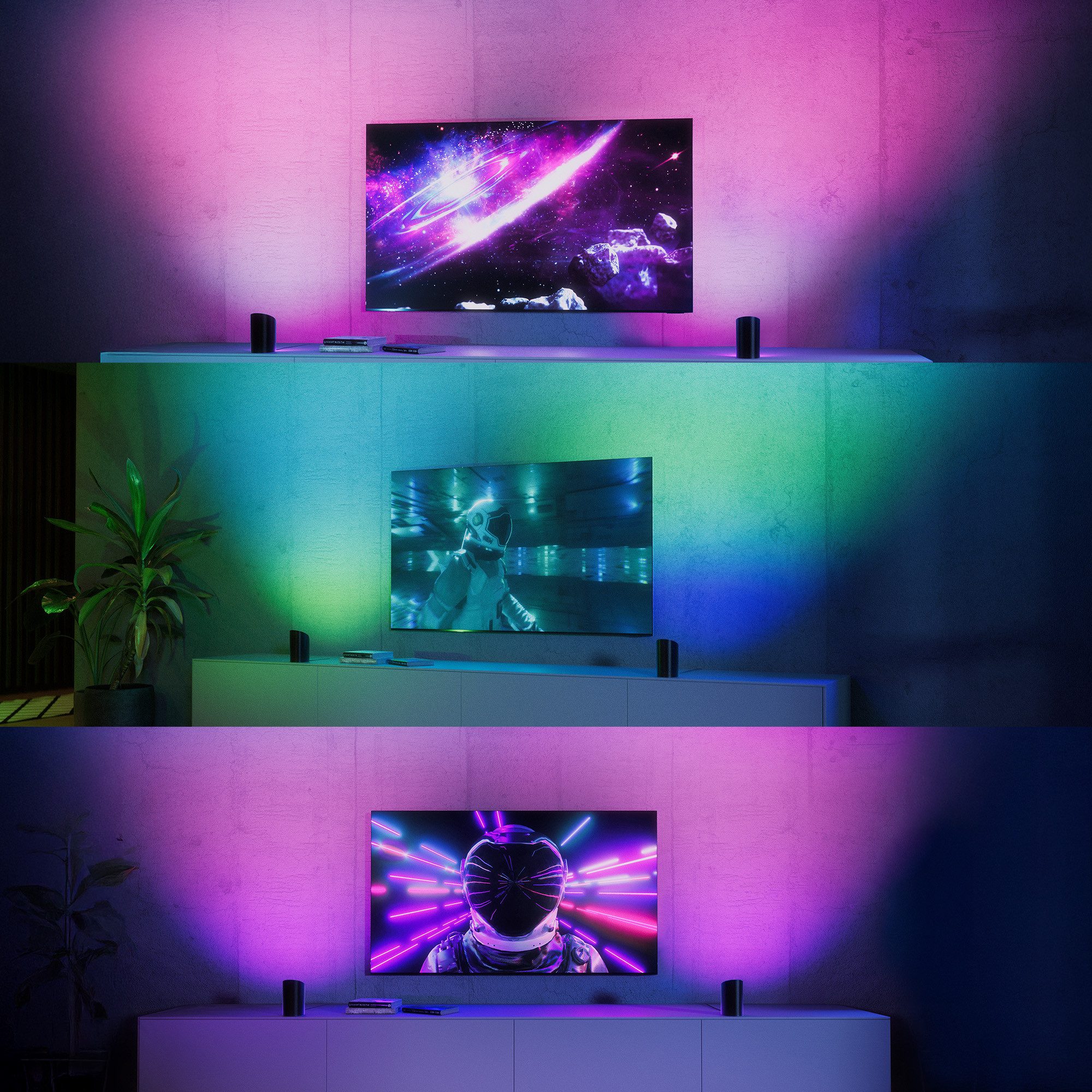Philips Hue LED Tischleuchte Play Gradient Wallwasher, Abschaltautomatik, Bluetooth, CCT - über Fernbedienung, Dimmfunktion, Farbsteuerung, Farbwechsel, Leuchtdauer einstellbar, Memoryfunktion, Nachtlichtfunktion, RGB, Smart Home, Timerfunktion, dimmbar über Fernbedienung, erweiterbar, mehrere Helligkeitsstufen, LED fest integriert, RGB