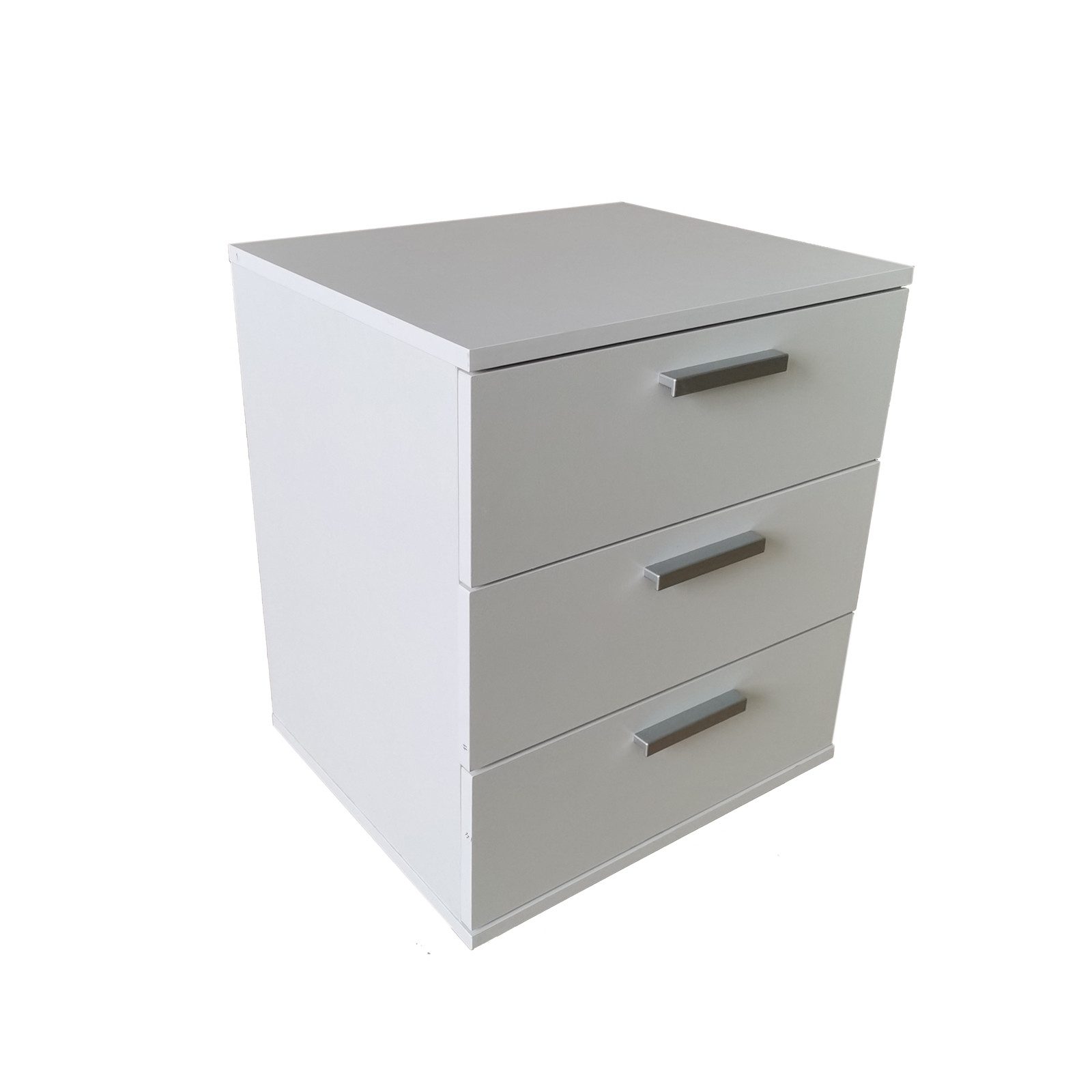 HTI-Living Nachtschrank Nachtkommode 3 Schubladen Nina Weiß 2er-Set (Set, 2 günstig online kaufen