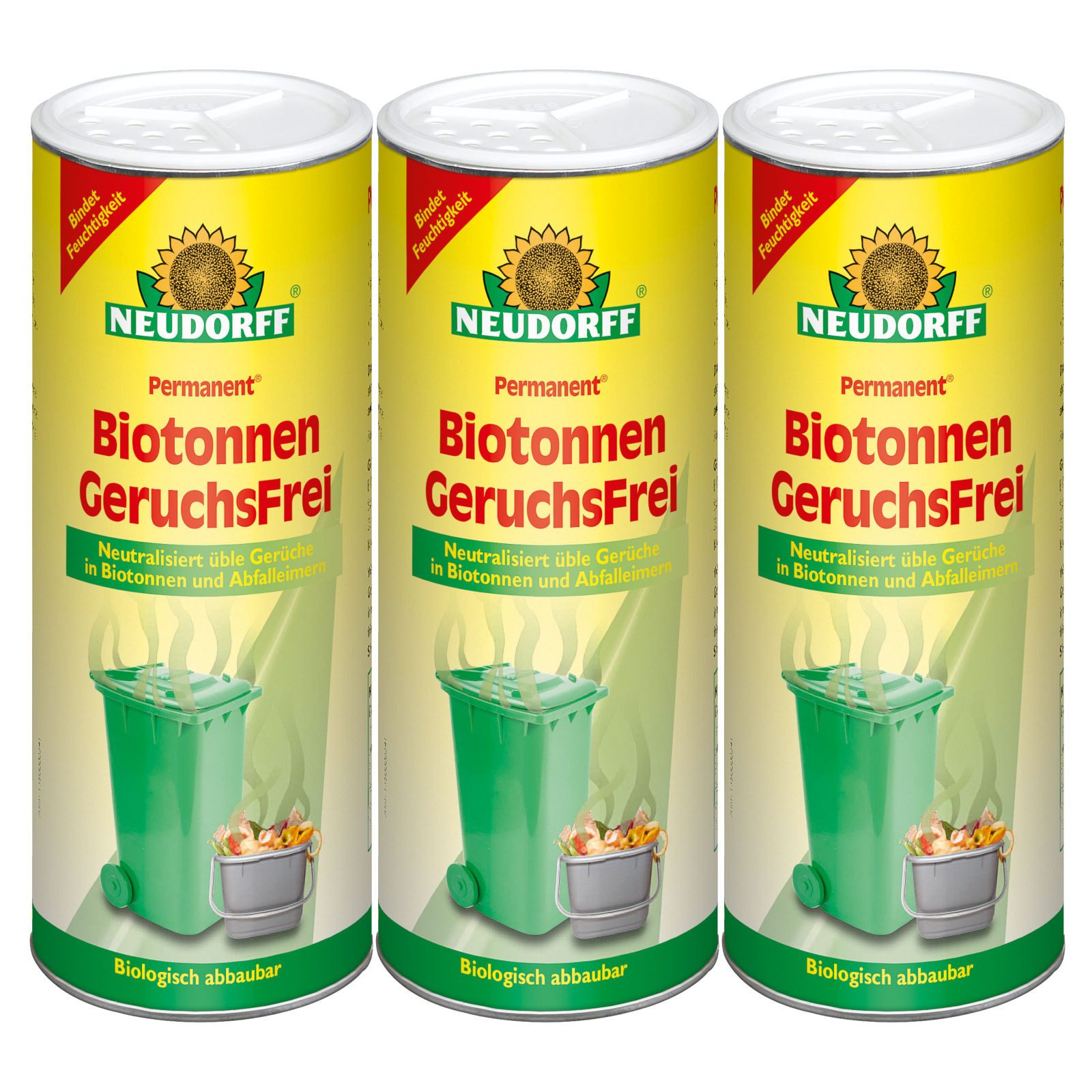 Neudorff Biotonnenpulver Permanent Biotonnen GeruchsFrei 3x 500 g, 1500 g