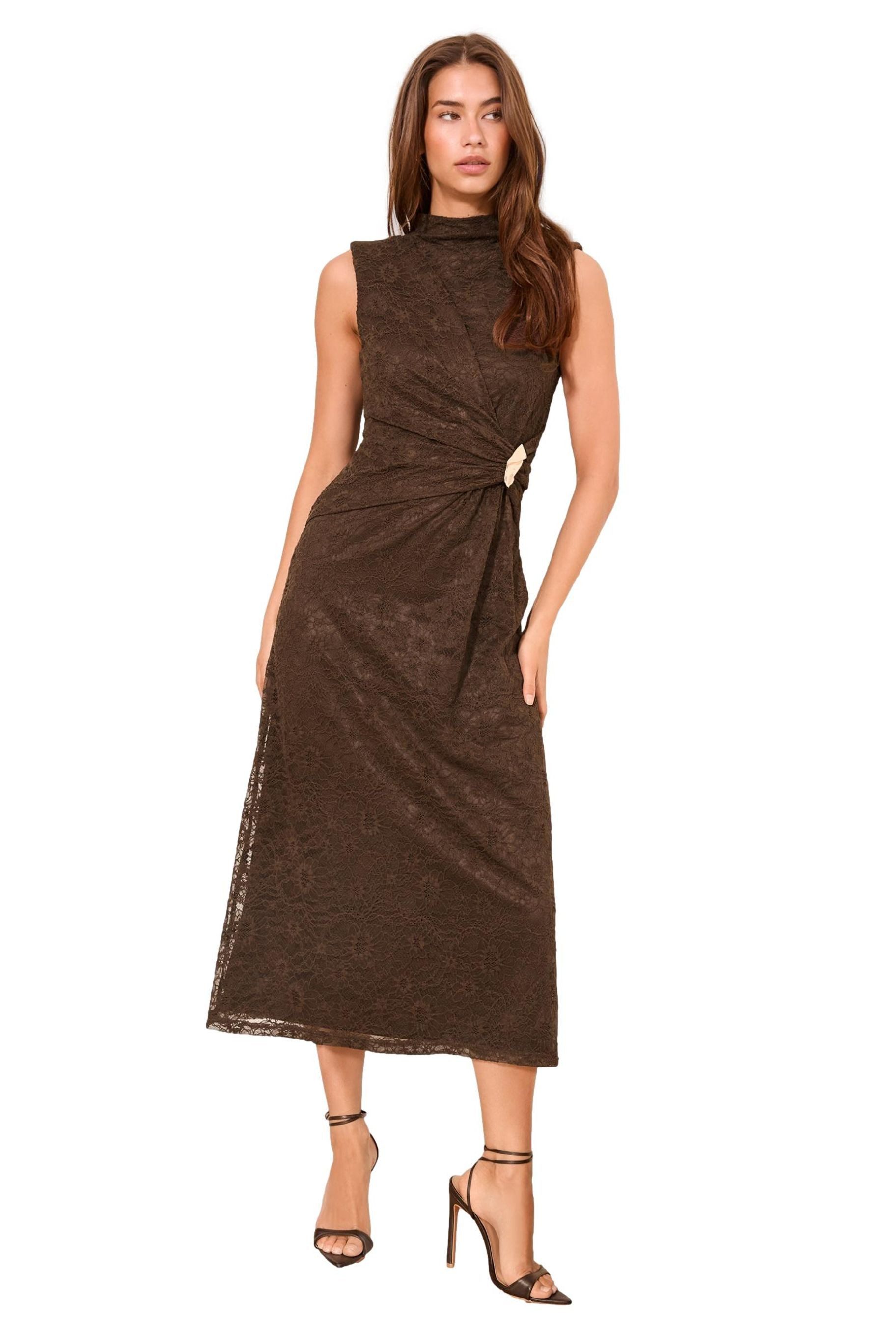 LIPSY Midikleid Lipsy tailliertes, asymmetrisches Midikleid (1-tlg)