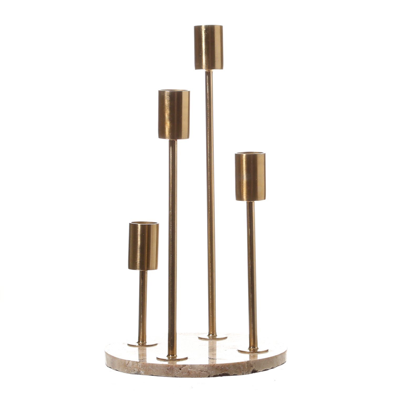 MARELIDA Kerzenständer Stabkerzenhalter Kerzenständer Marmor Kerzenhalter Advent Weihnachten (1 St)