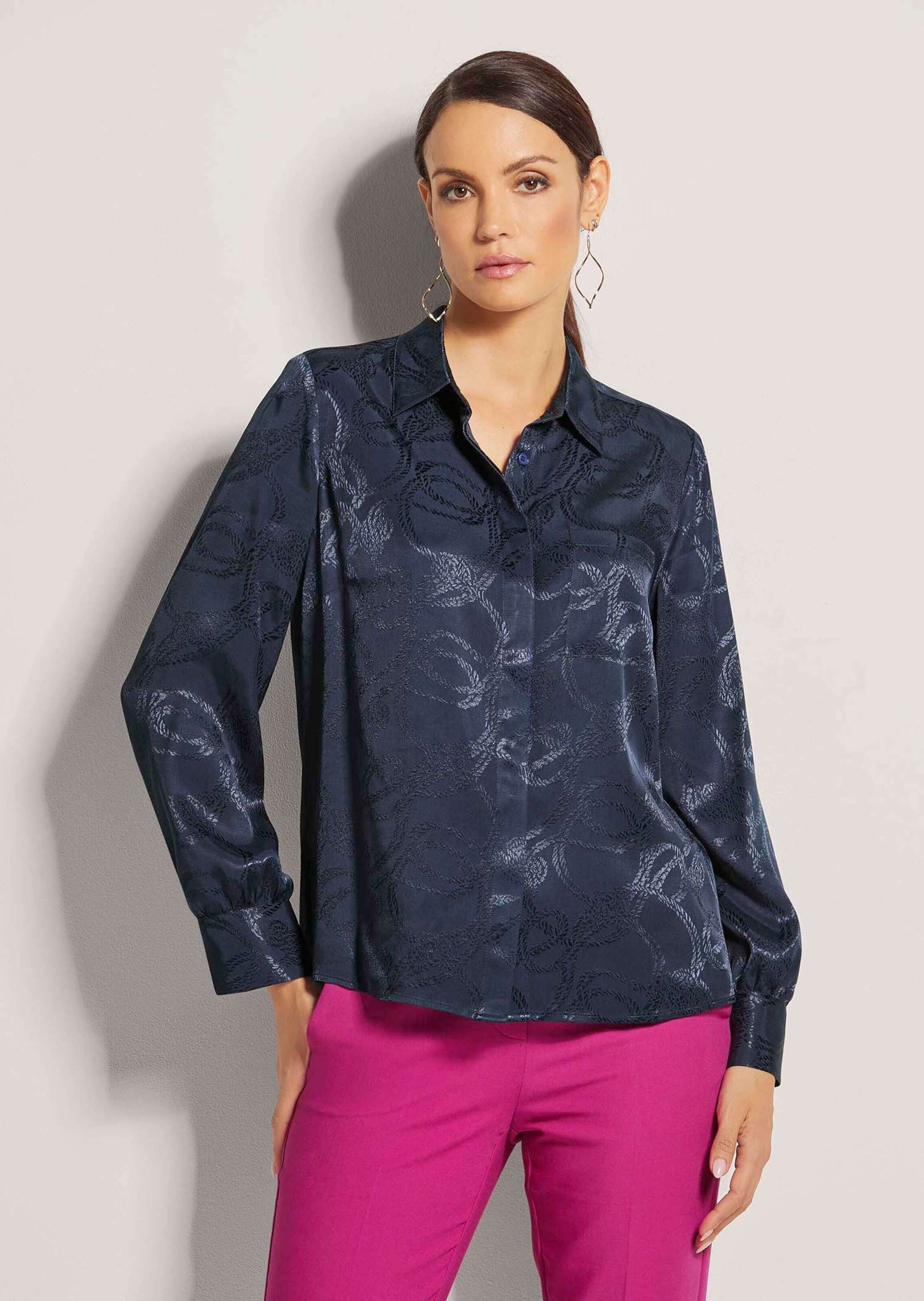 MADELEINE Hemdbluse Hemdbluse mit Jacquard-Dessin günstig online kaufen
