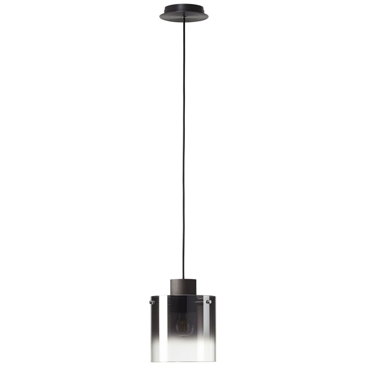 Brilliant Pendelleuchte E27, 20cm Beth Pendelleuchte 1x A60, Beth, Kaffee/rauchglas g.f Lampe 60W,