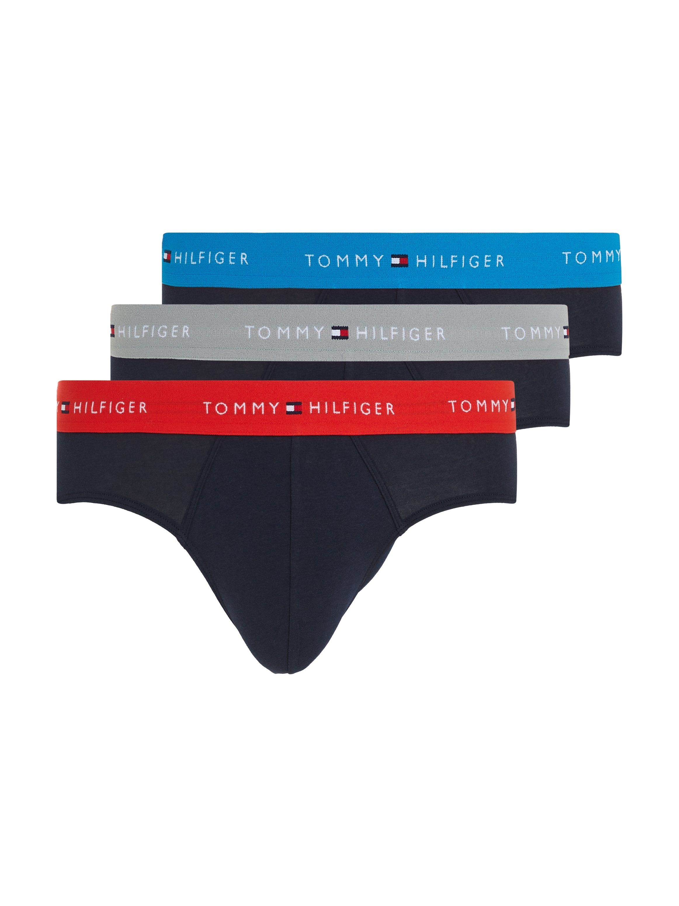 Tommy Hilfiger 3er-Pack) (Packung, WB Logo-Elastikbund mit Underwear Slip 3P BRIEF
