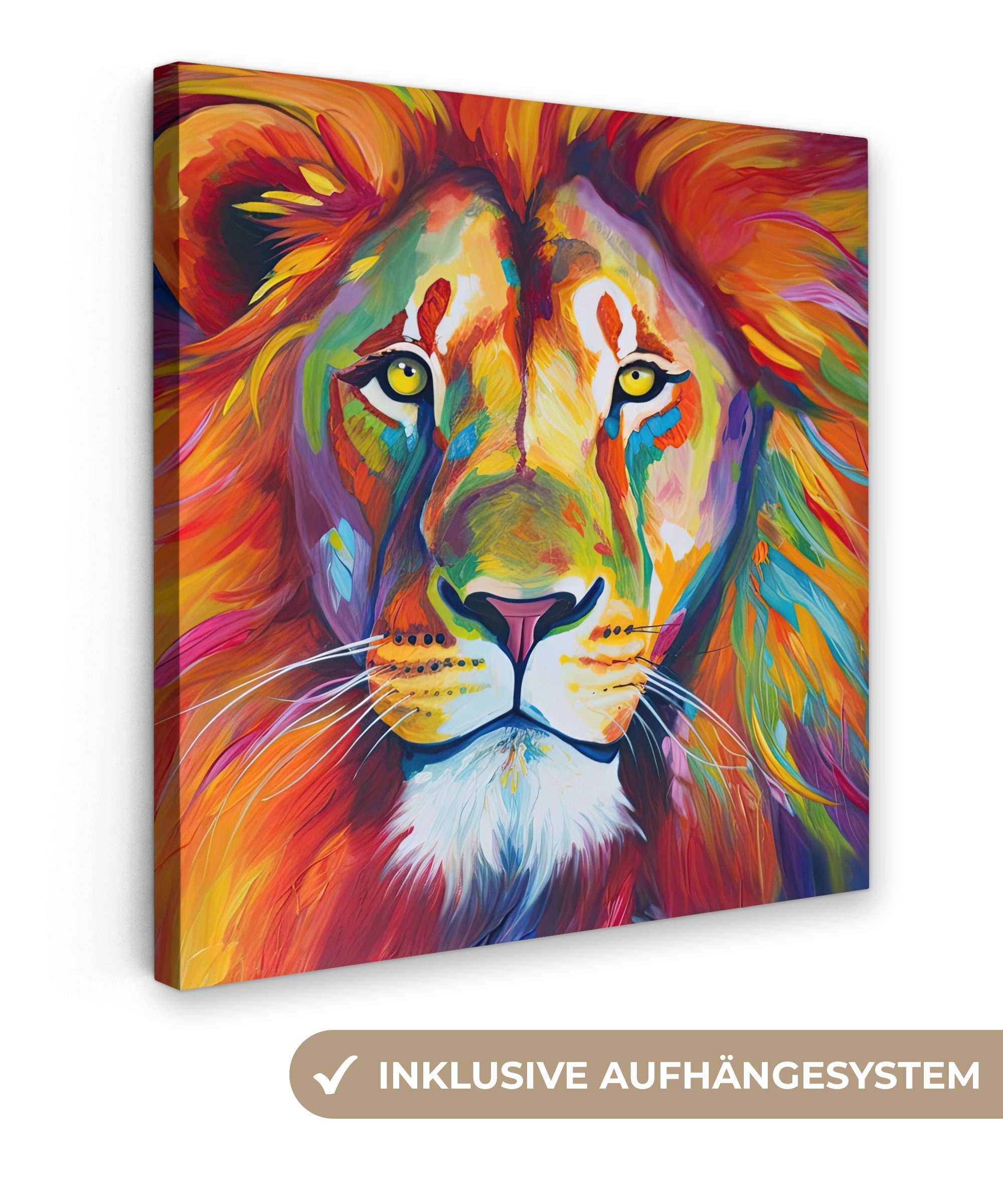 OneMillionCanvasses® Leinwandbild Löwe - Tiere - günstig online kaufen