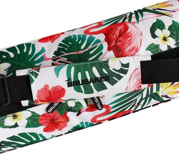 BRUBAKER Sporttasche Carver Pro Ski Tasche - Flamingo (Skibag für Skier und Skistöcke, 1-tlg., reißfest und schnittfest), gepolsterter Skisack mit Zipperverschluss