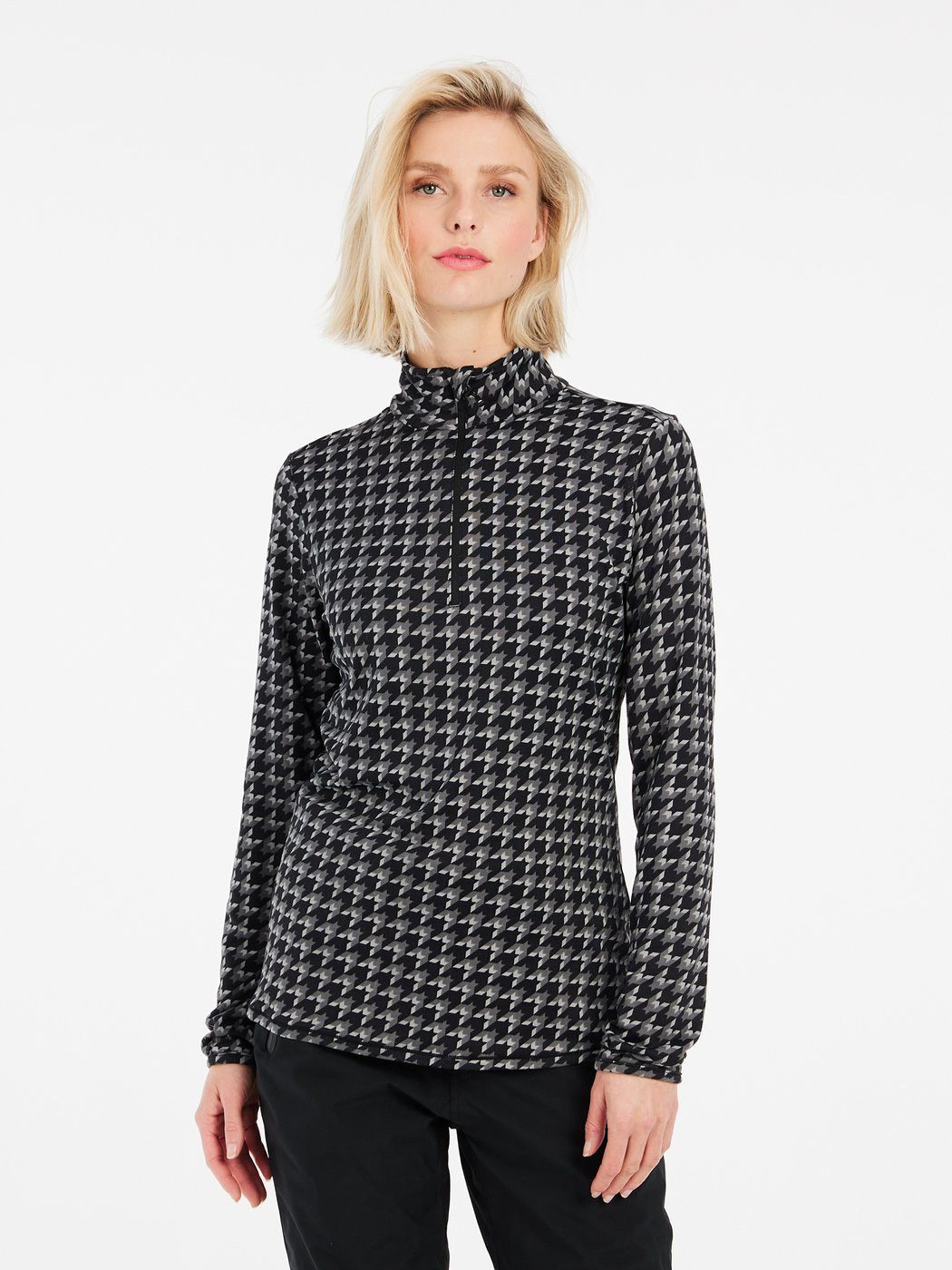 Protest Fleecepullover PRTNOON 1/4 zip active top True Black