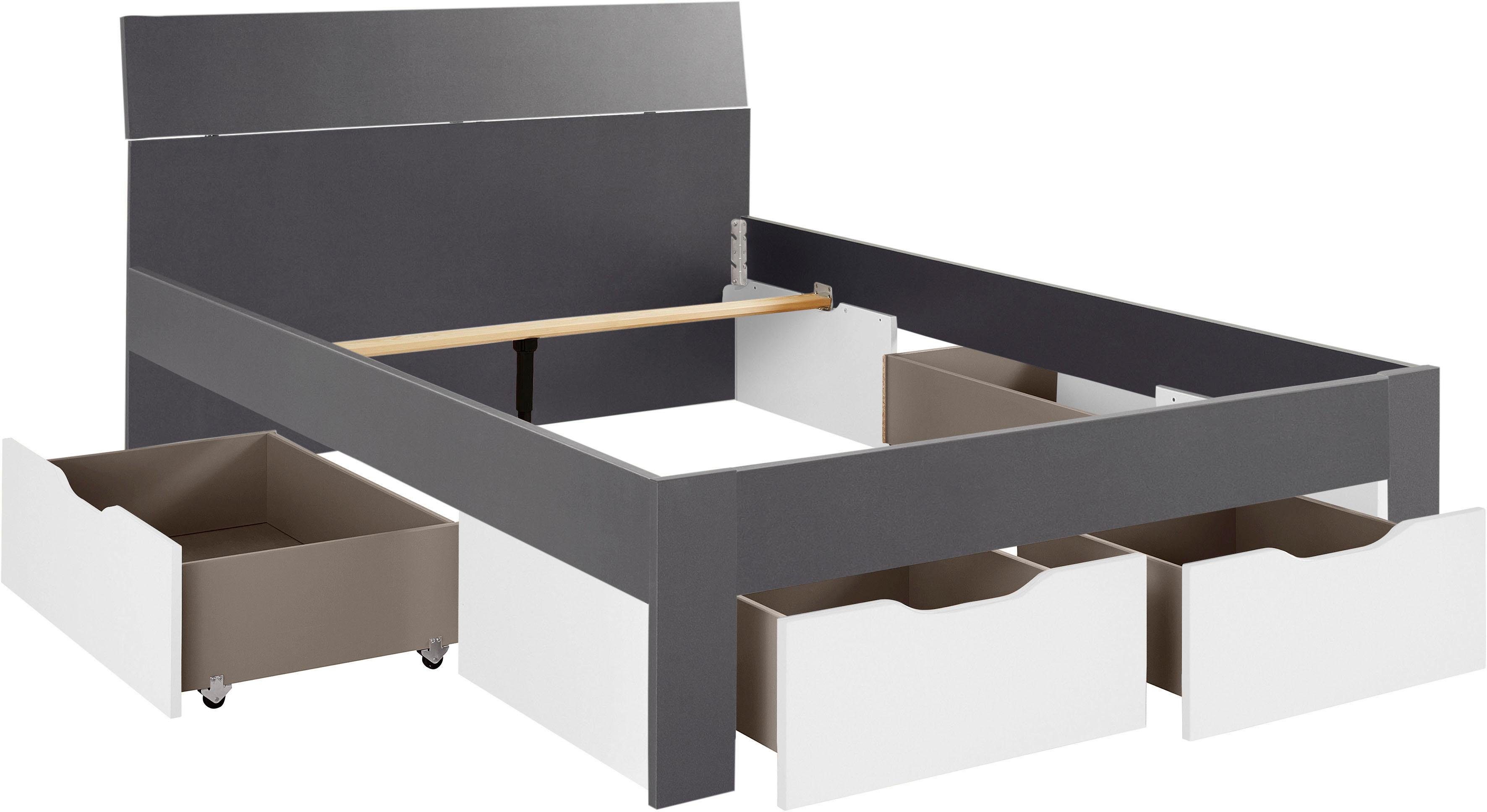 rauch Bett Einzelbett Doppelbett Stauraum FLEXX Breiten 90/140/180 cm, Einzelbett Doppelbett Stauraum FLEXX Breiten 90/140/180 cm – Bild 3 von 5