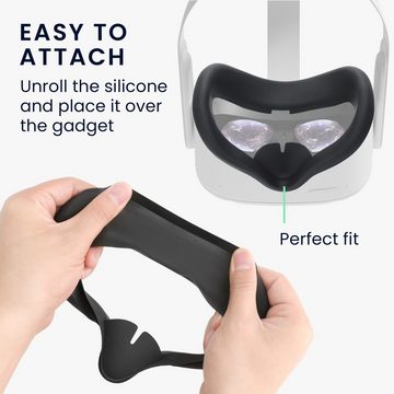 kwmobile VR Silikon Maske für Meta Quest 2 Face Mask Face Mask VR-Mask Virtual-Reality-Headset (VR-Brillen-Maske Cover gegen Schweiß und Verschmutzung)