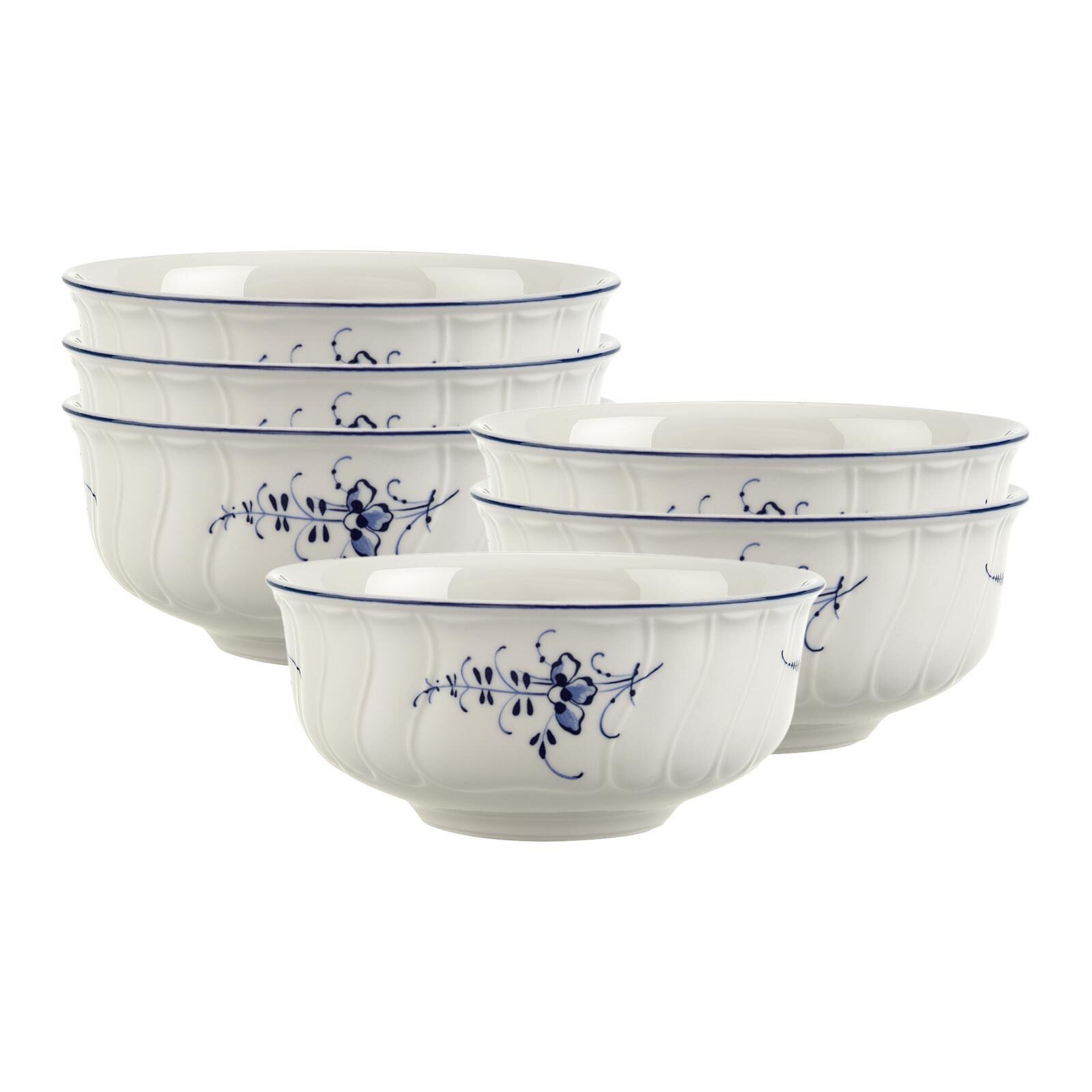 Villeroy & Boch Schale Vieux Luxembourg Dessertschalen ø 12,9 cm 6er Set, Porzellan, (6x Dessertschale, 6-tlg)