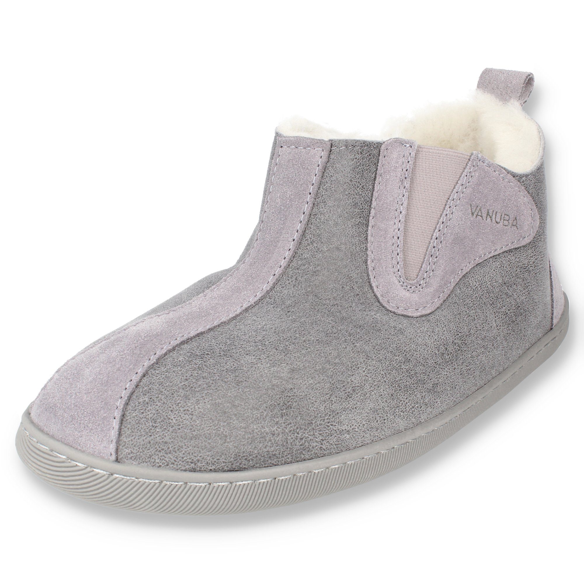 Vanuba COLUMBIA Damen Hausschuh Echtleder Hüttenschuhe/Winter-Hausschuhe/Gefüttert