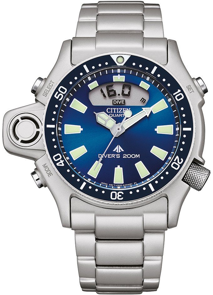 Citizen Taucheruhr Promaster Diver, JP2000-67L, Armbanduhr, Quarzuhr, Herrenuhr, bis 20 bar wasserdicht, Datum