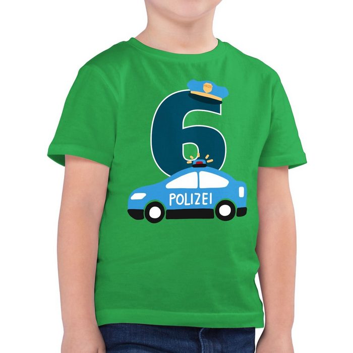 Shirtracer T-Shirt Polizei Sechster - 6. Geburtstag - Jungen Kinder T-Shirt tshirt polizei 6 - police shirt - boys gifts